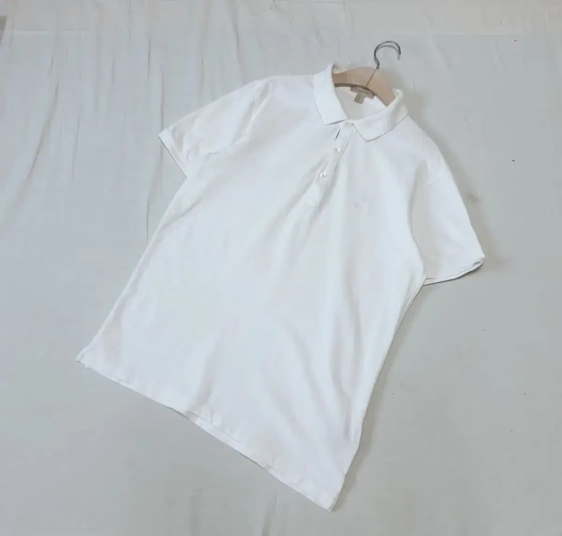 버버리 화이트 폴로 티셔츠 상품이미지1