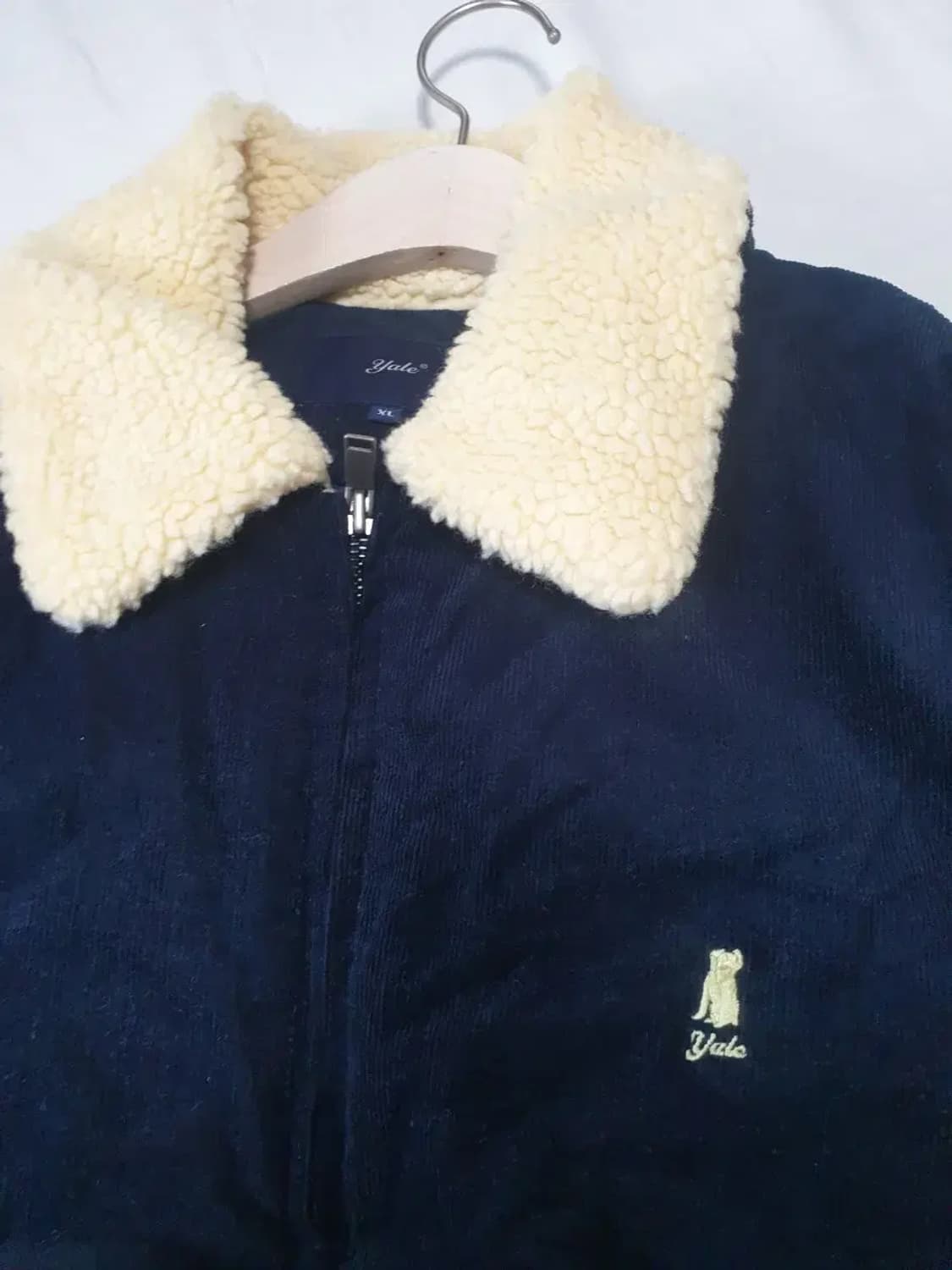 예일 네이비 보아털 코듀로이 패딩 상품이미지2