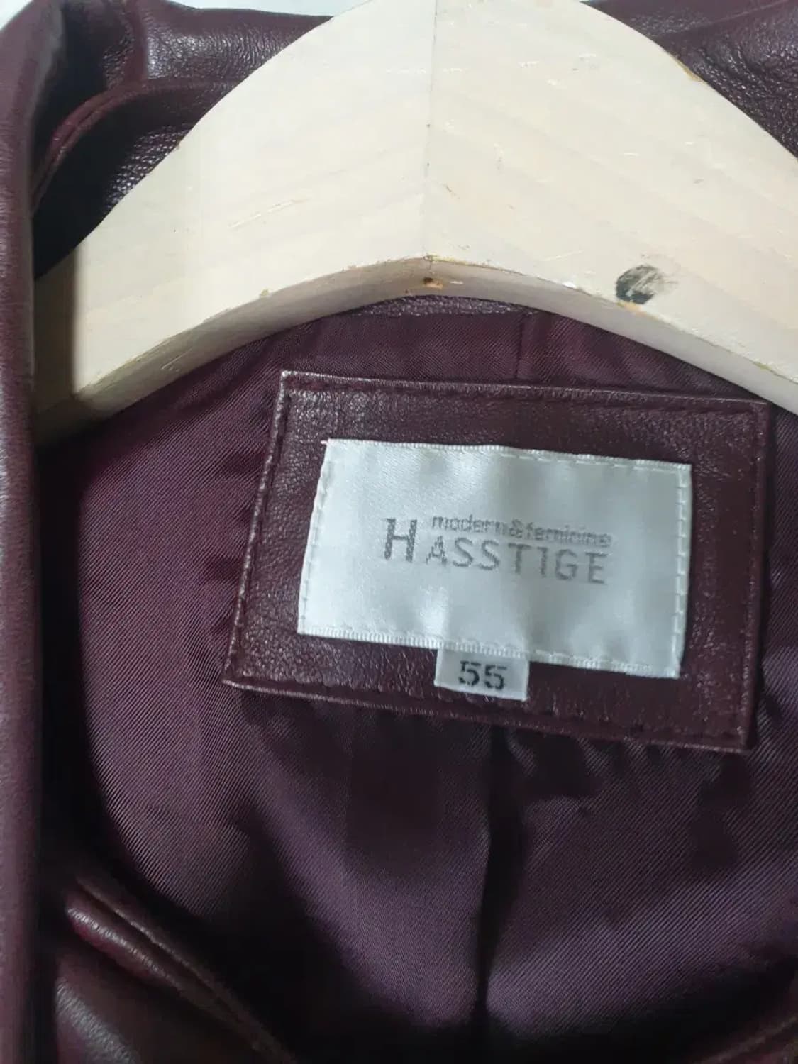 헤리티지 버건디 양가죽 코트 상품이미지2