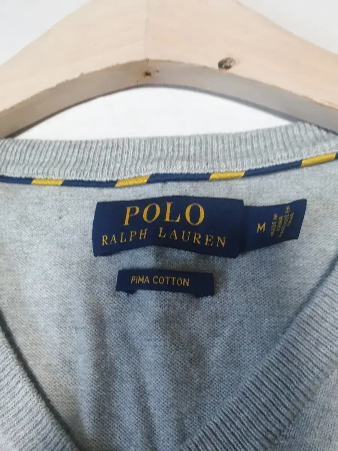 폴로 브이넥 피마코튼 니트 상품이미지2