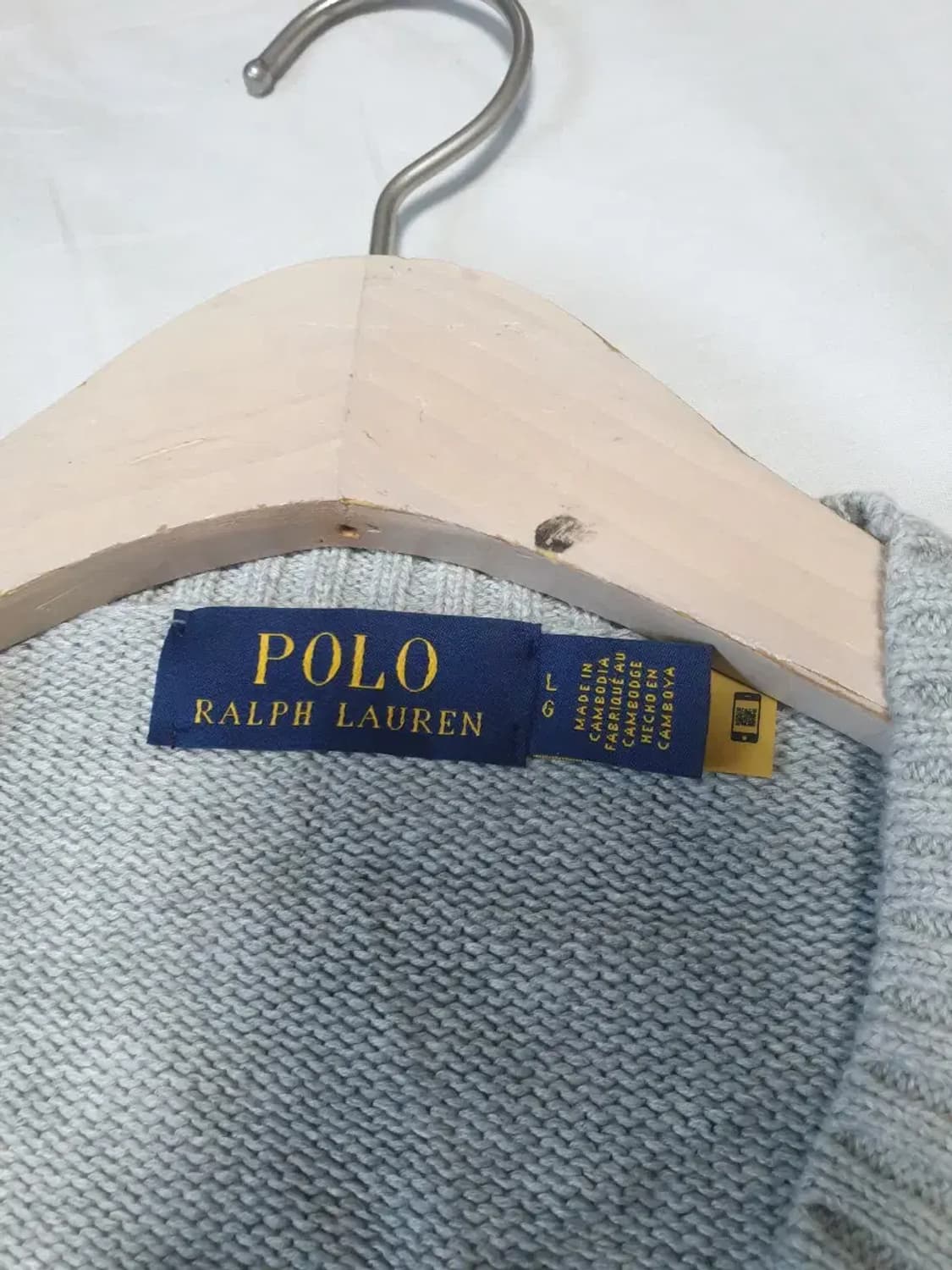 폴로 라이트그레이 라운드 니트 상품이미지2