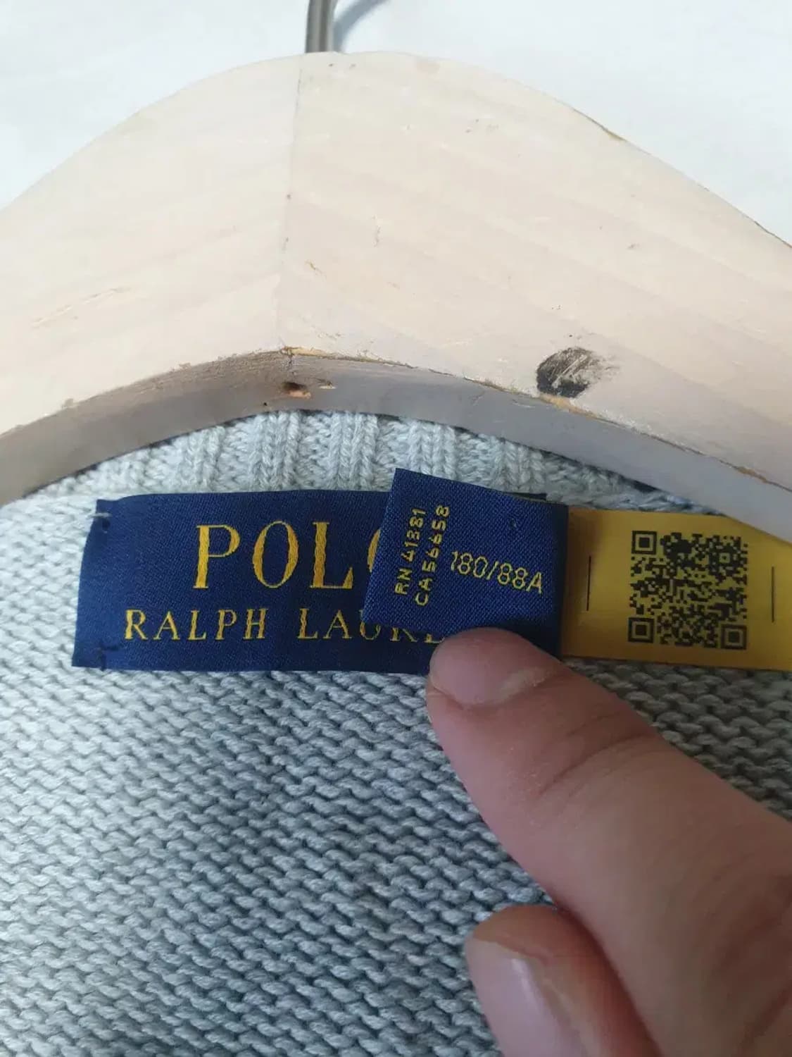 폴로 라이트그레이 라운드 니트 상품이미지3