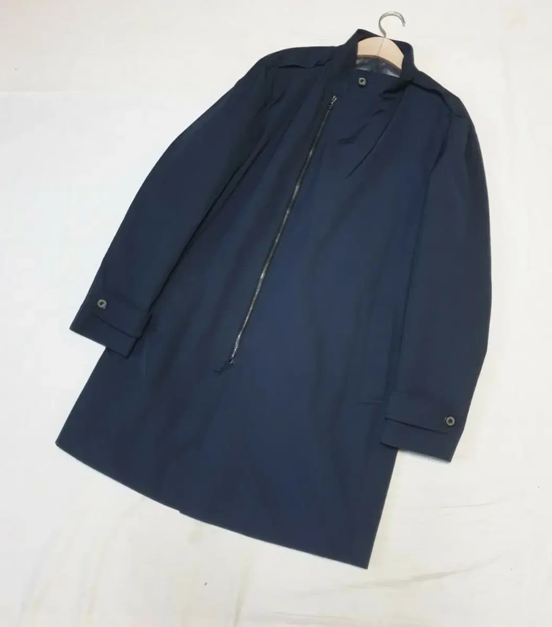 솔리드 옴므 네이비 폴리쉘 코트 상품이미지1