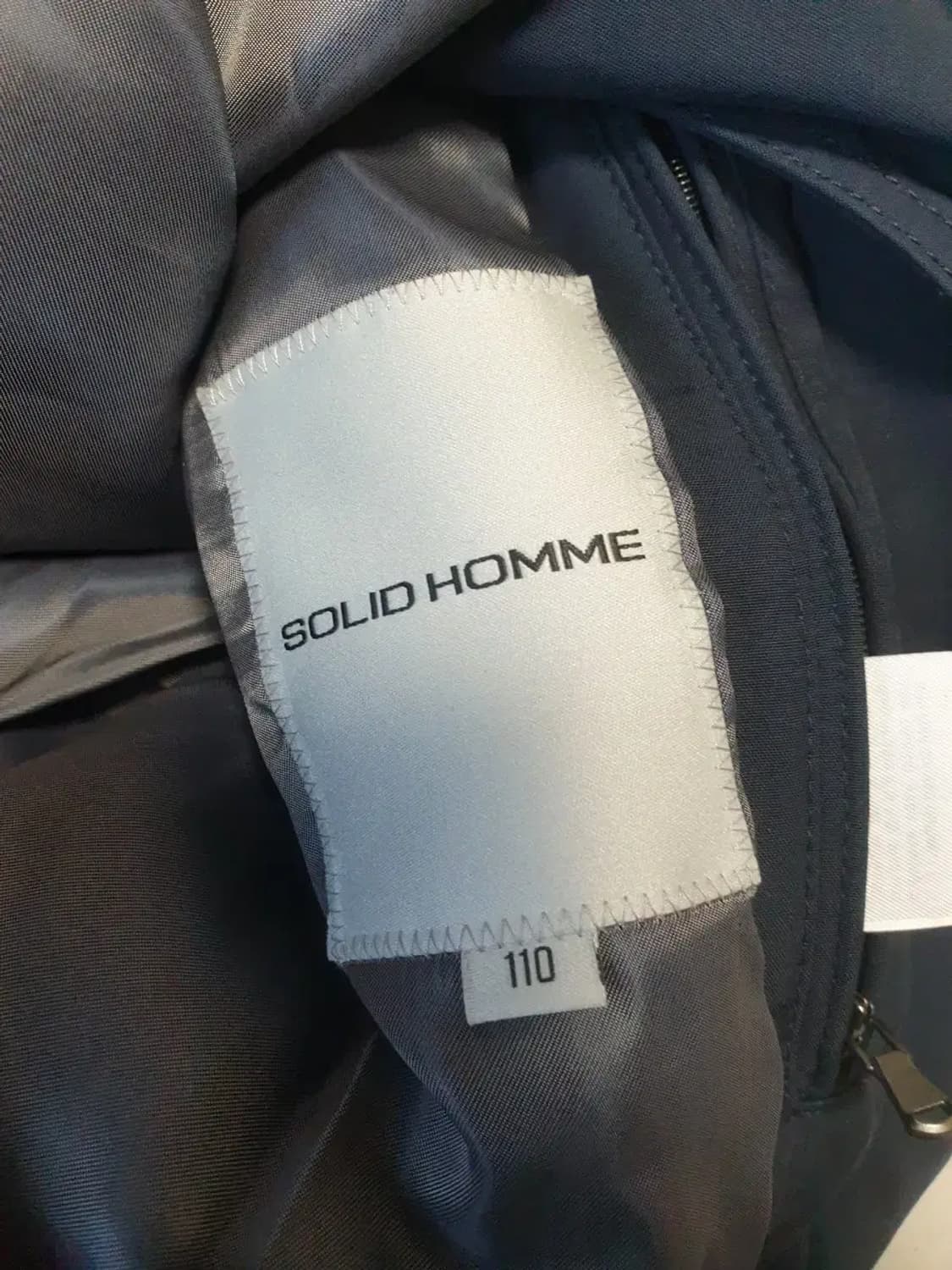 솔리드 옴므 네이비 폴리쉘 코트 상품이미지3