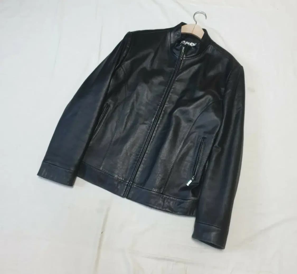 가우디 블랙 노카라 양가죽 자켓 상품이미지1