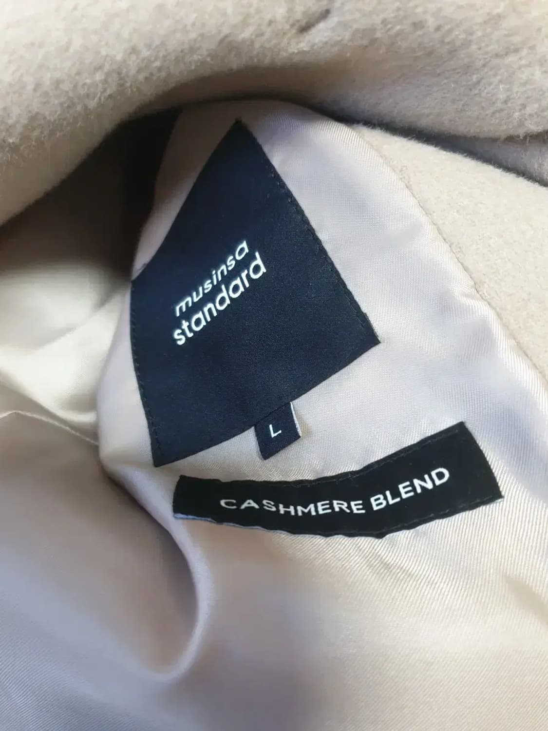 무신사 캐시미어블렌드 베이지 코트 상품이미지3