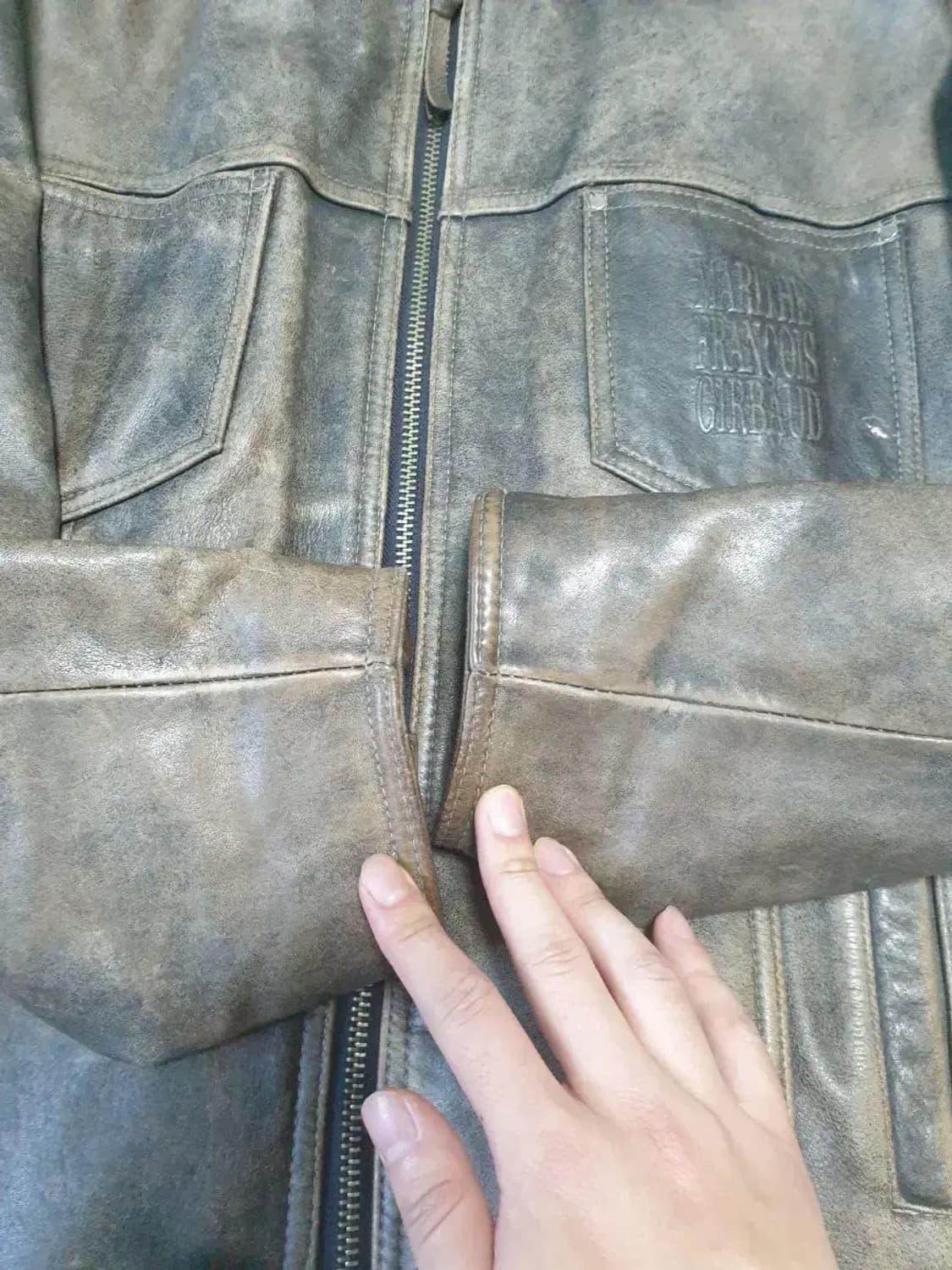 마리떼프랑소와저버 00s 소가죽 레더 자켓 상품이미지4