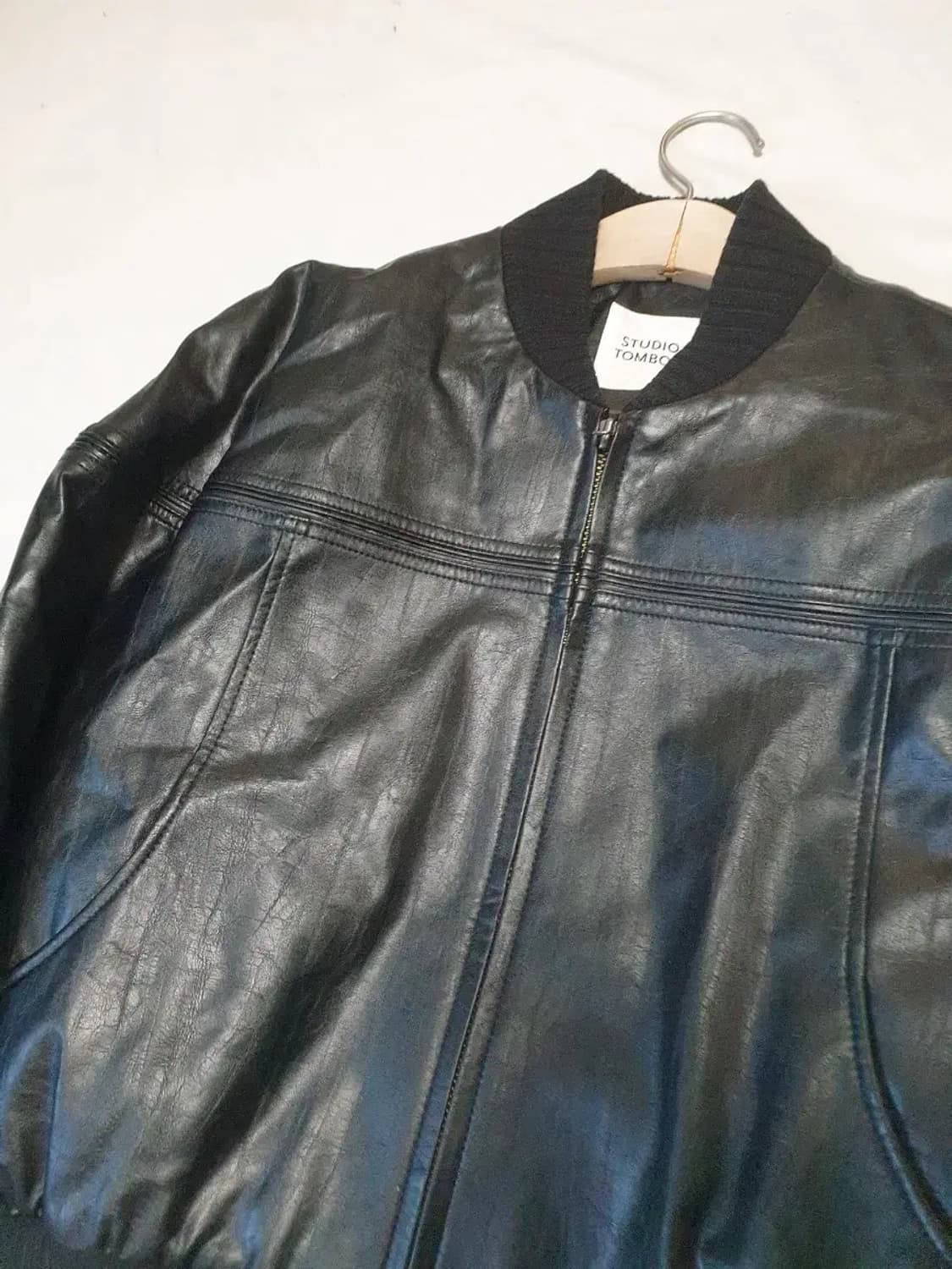 스튜디오톰보이 절개포인트 레더 블루종 상품이미지3