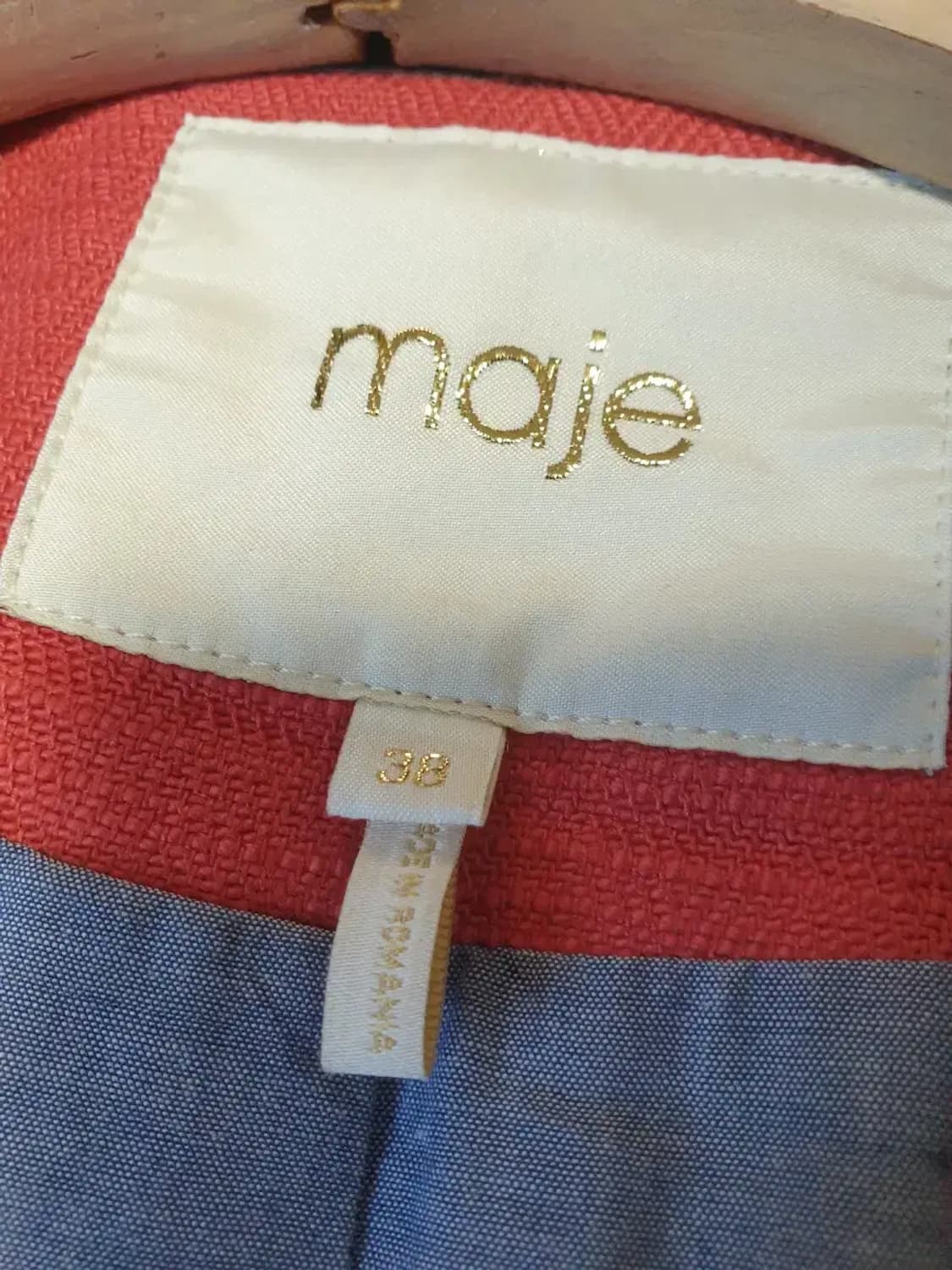 마쥬 원버튼 카라레더 자켓 상품이미지2