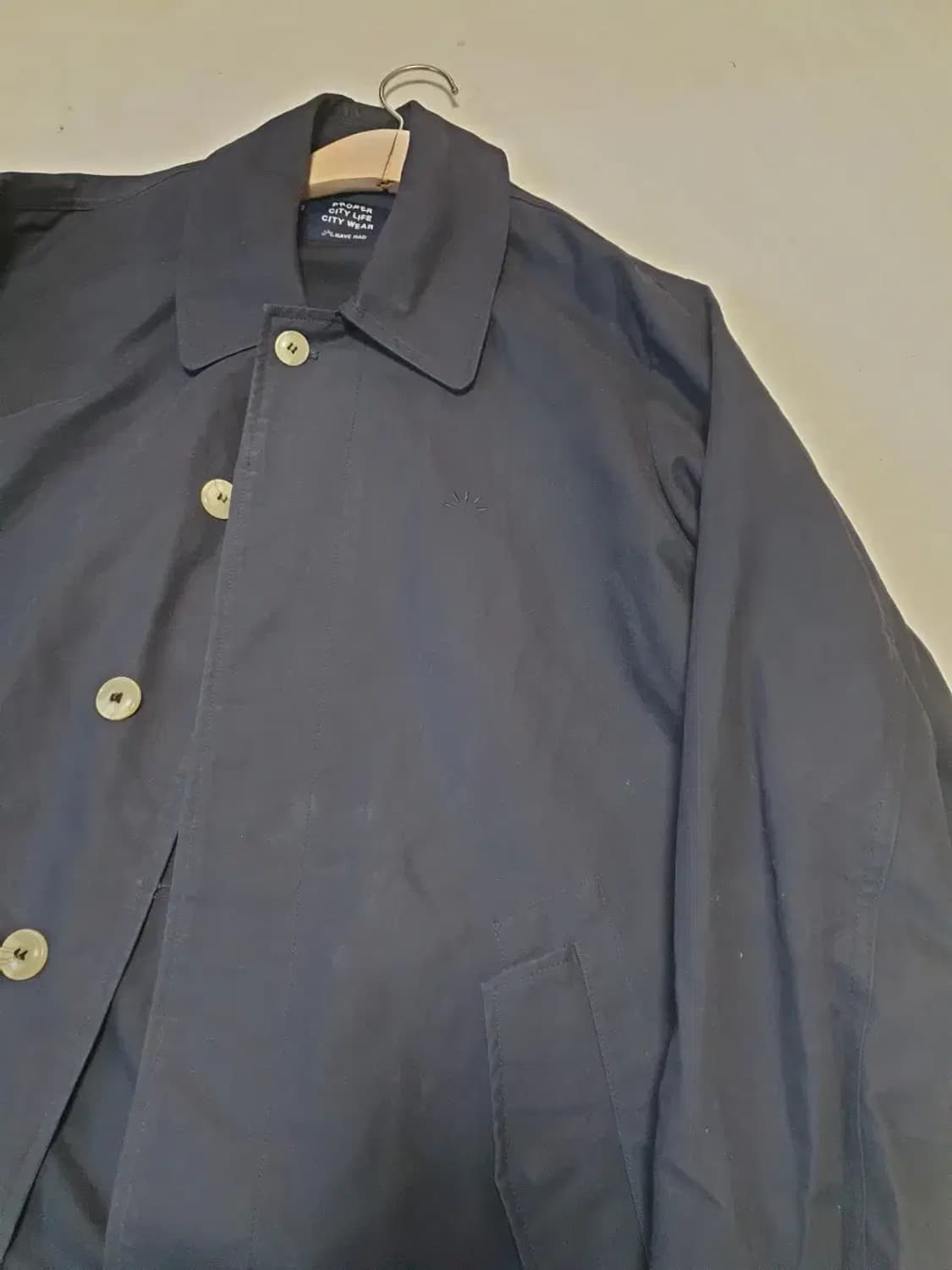 해브해드 네이비 면 코트 상품이미지2