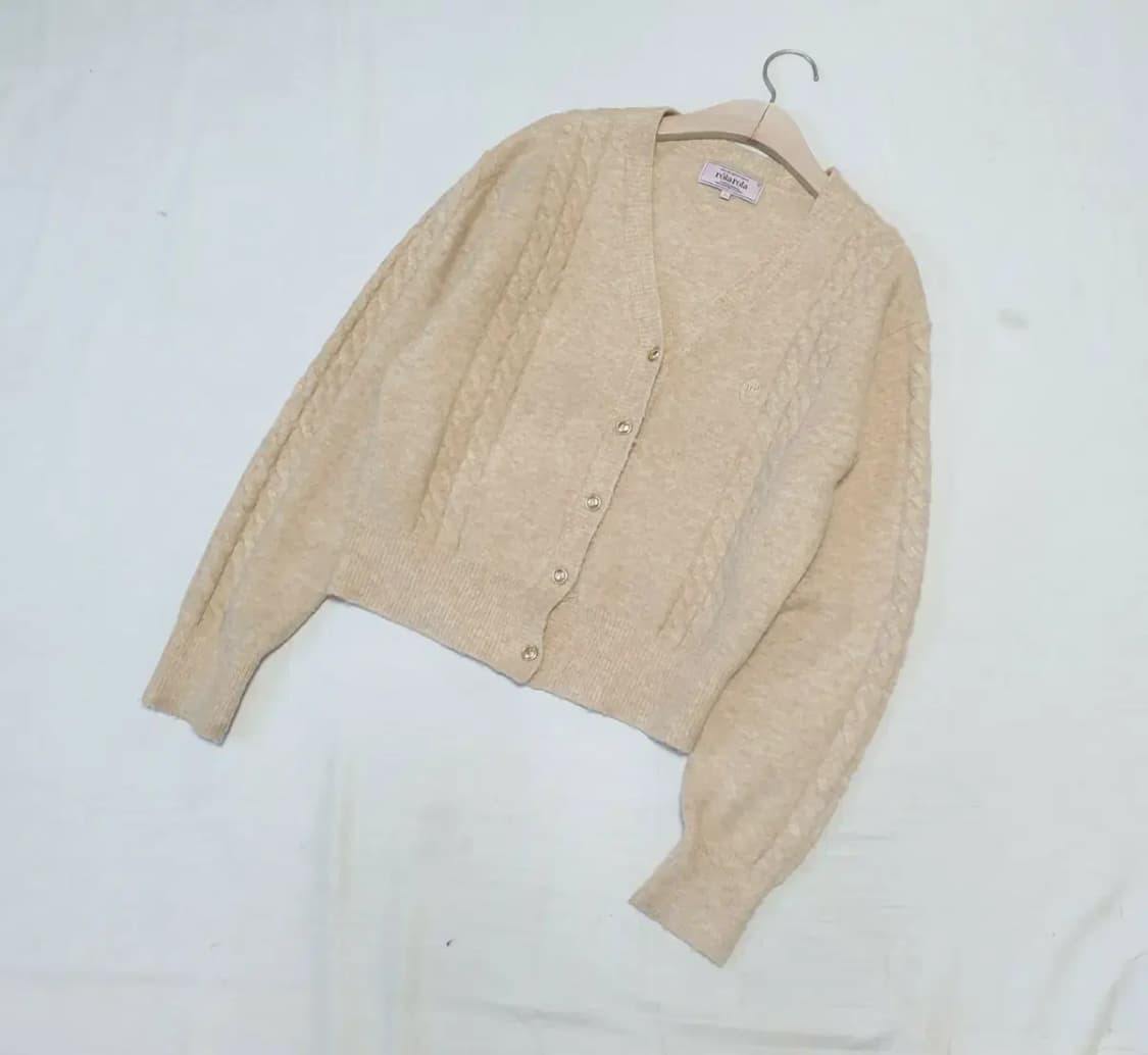 로라로라 베이지 케이블 가디건 상품이미지1