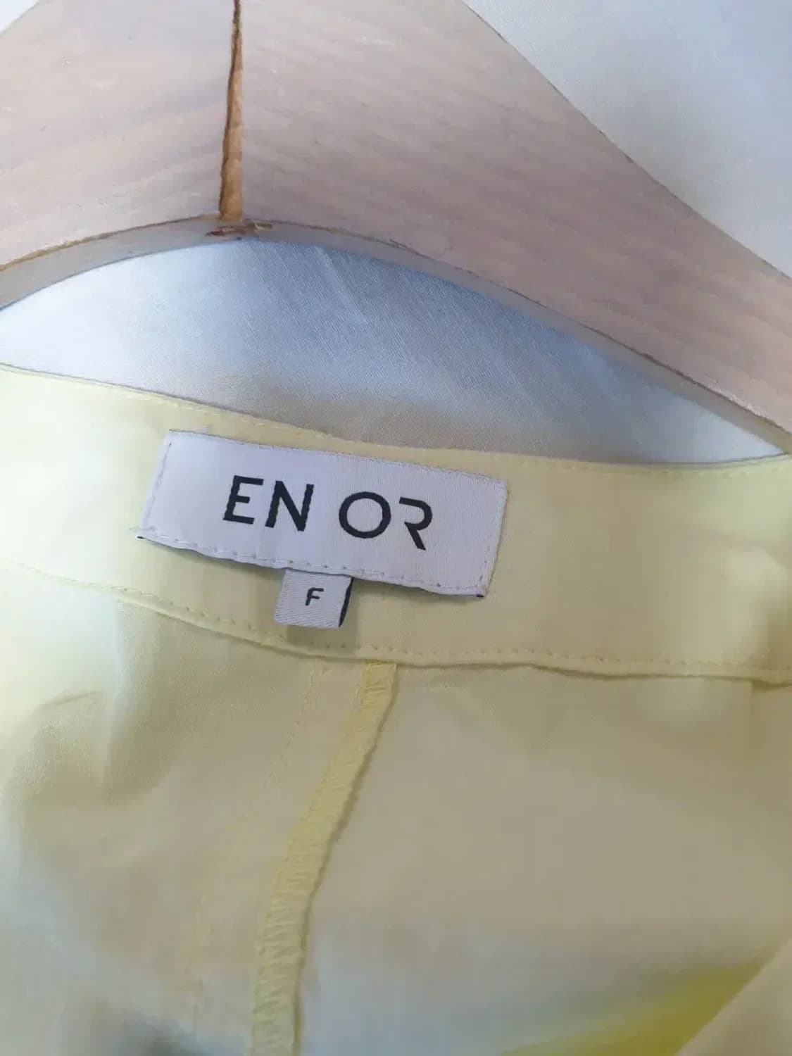 엔오르 연노랑 스트링 코튼 원피스 상품이미지3