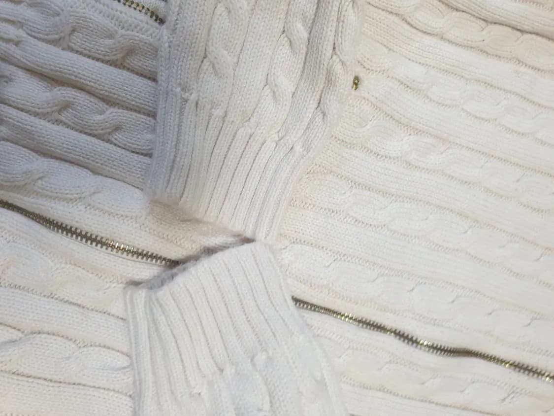 폴로 랄프로렌 아이보리 케이블 니트 집업 상품이미지3