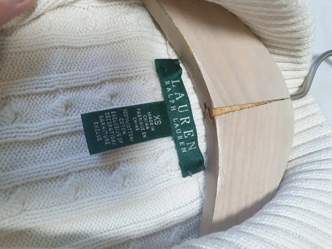 폴로 랄프로렌 아이보리 케이블 니트 집업 상품이미지4