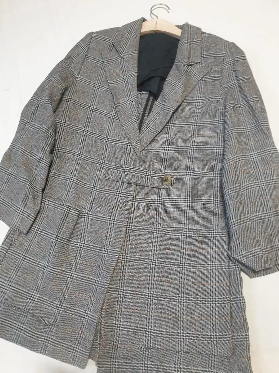 스튜디오니콜슨 체크 원버튼 코트 여성 상품이미지2