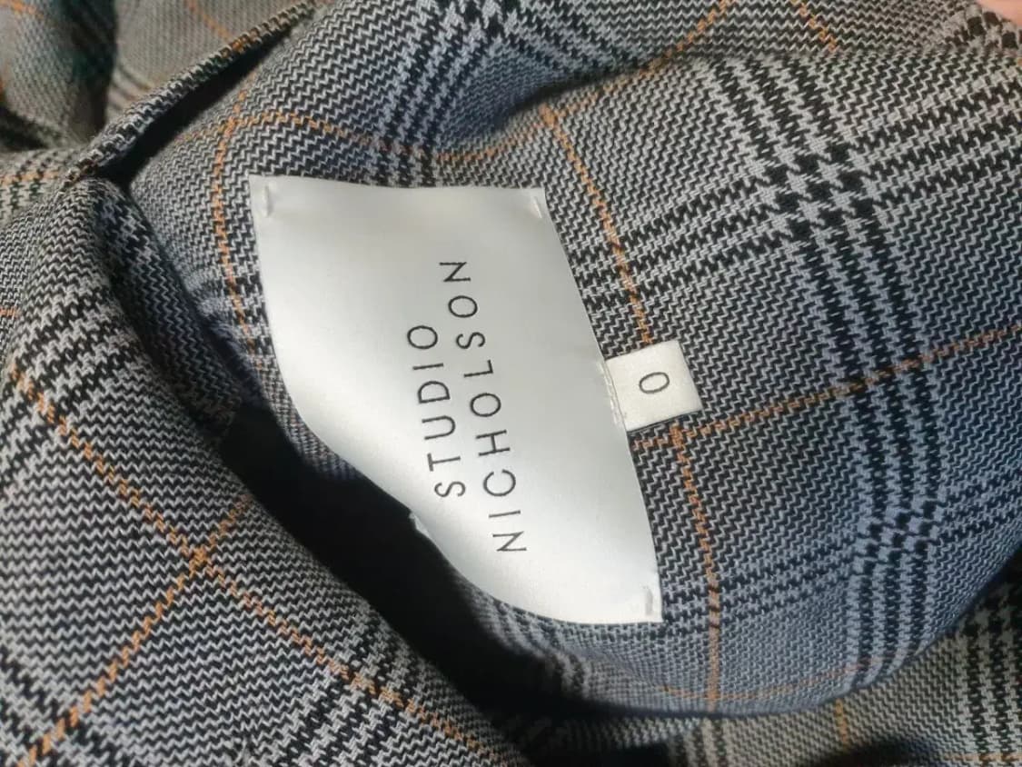 스튜디오니콜슨 체크 원버튼 코트 여성 상품이미지3