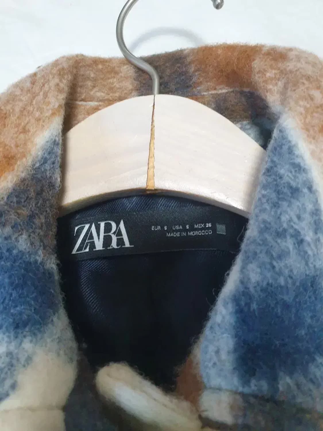 자라 체크 울 자켓 여성 상품이미지2