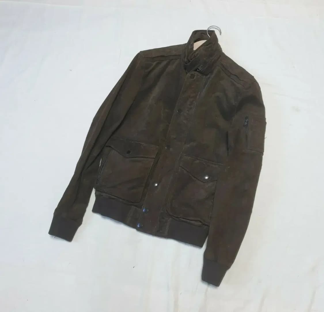 망고 피그레더 가죽 자켓 남성 상품이미지1