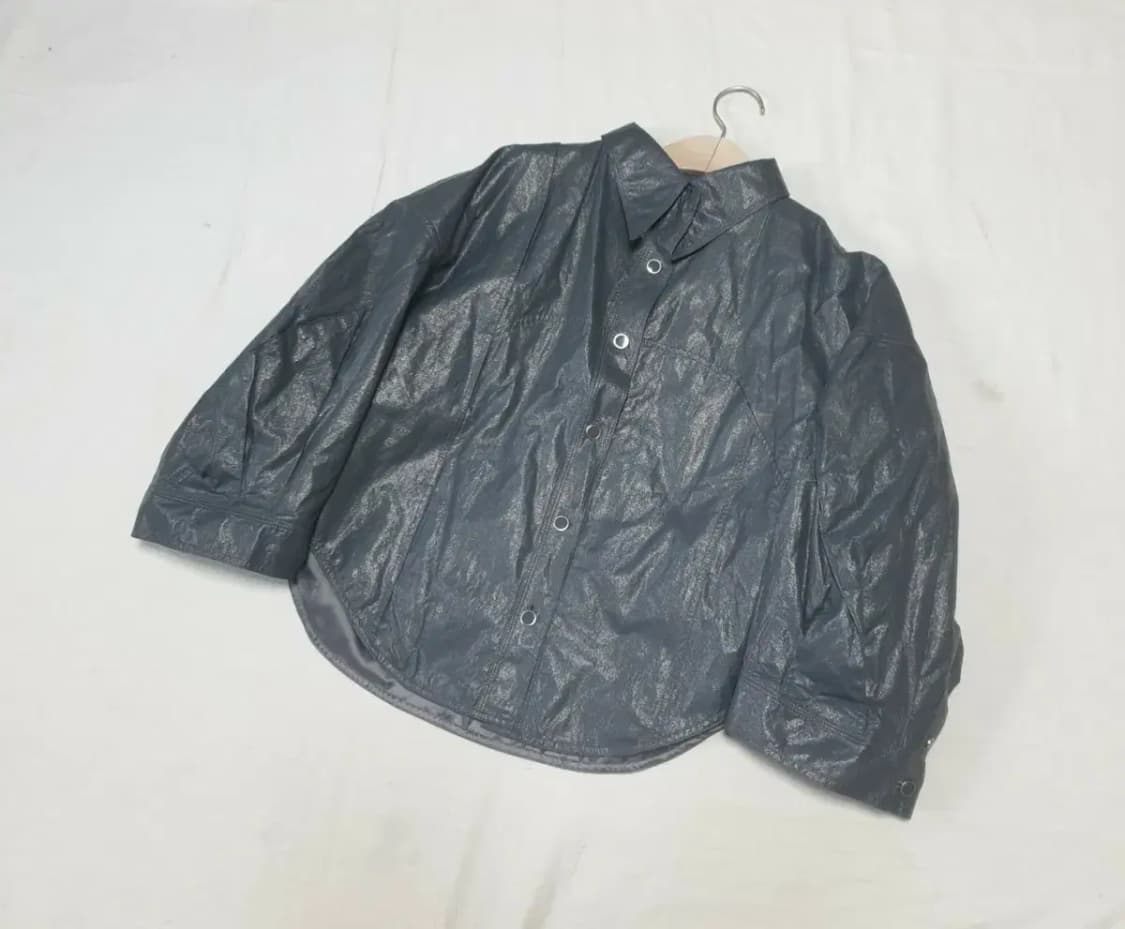 시스템 21fw 레이온 오버 크롭 셔츠 자켓 상품이미지1