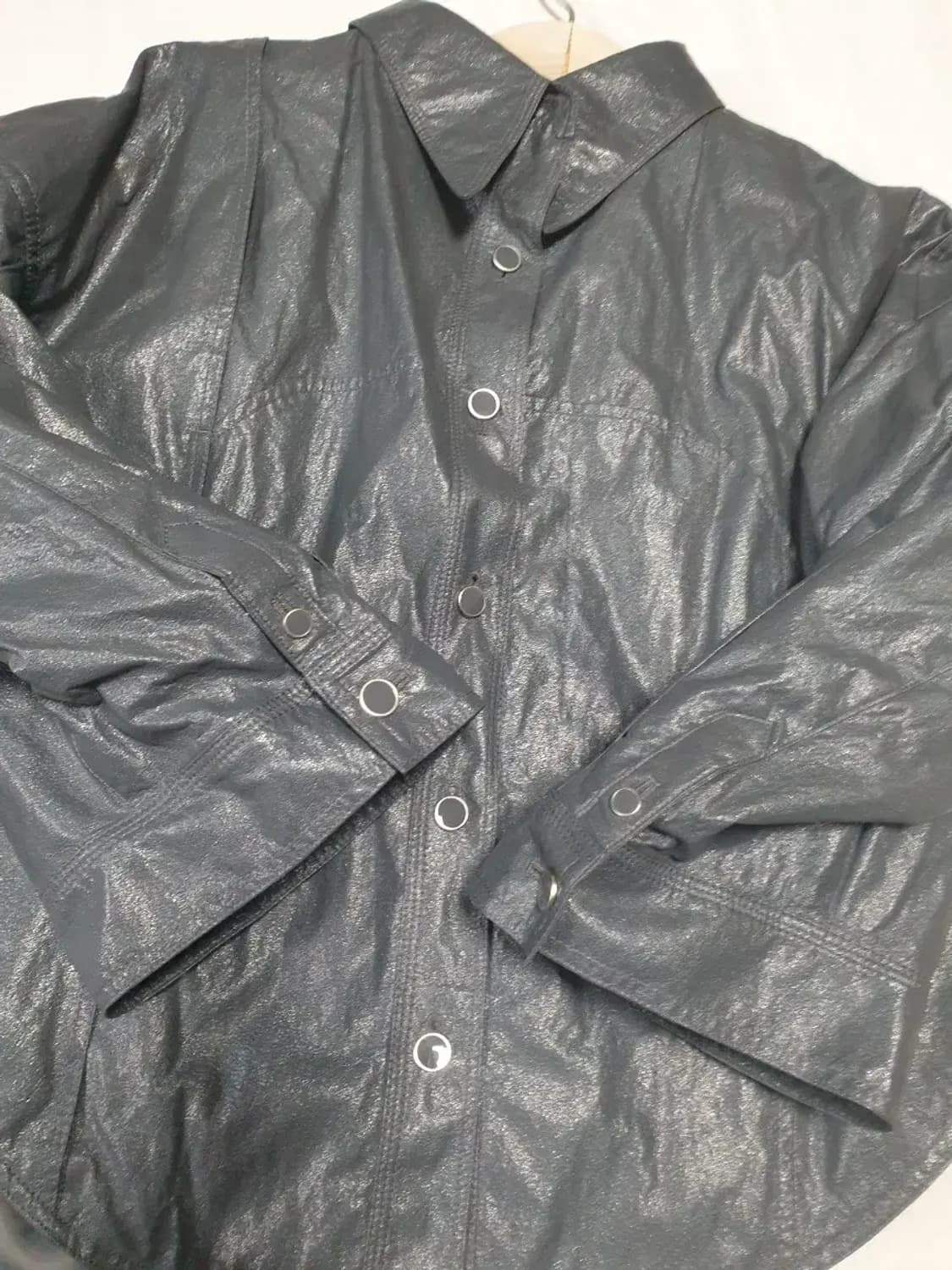 시스템 21fw 레이온 오버 크롭 셔츠 자켓 상품이미지3