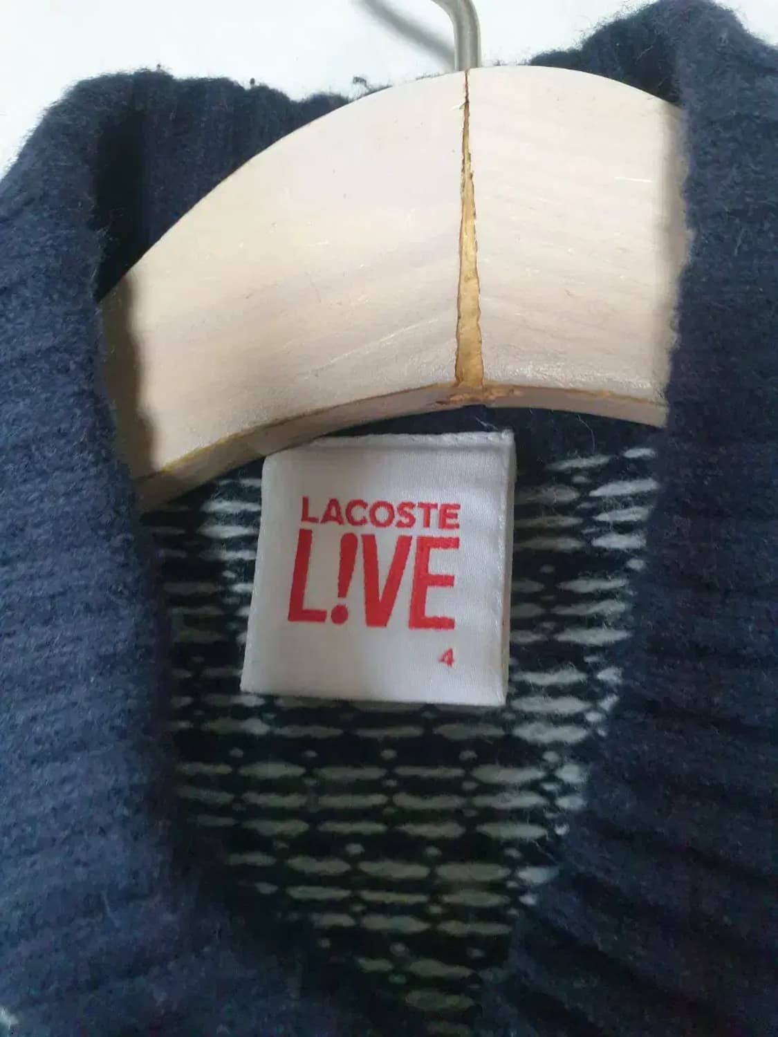 라코스테 네이비 패턴 가디건 상품이미지3