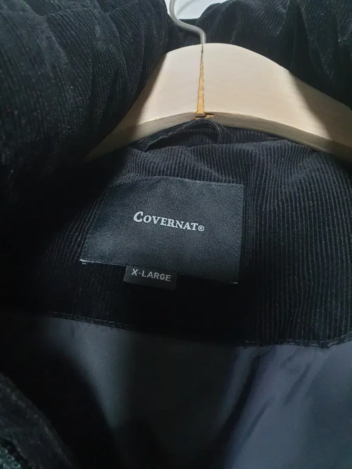 커버낫 블랙 코듀로이 다운 패딩 상품이미지4