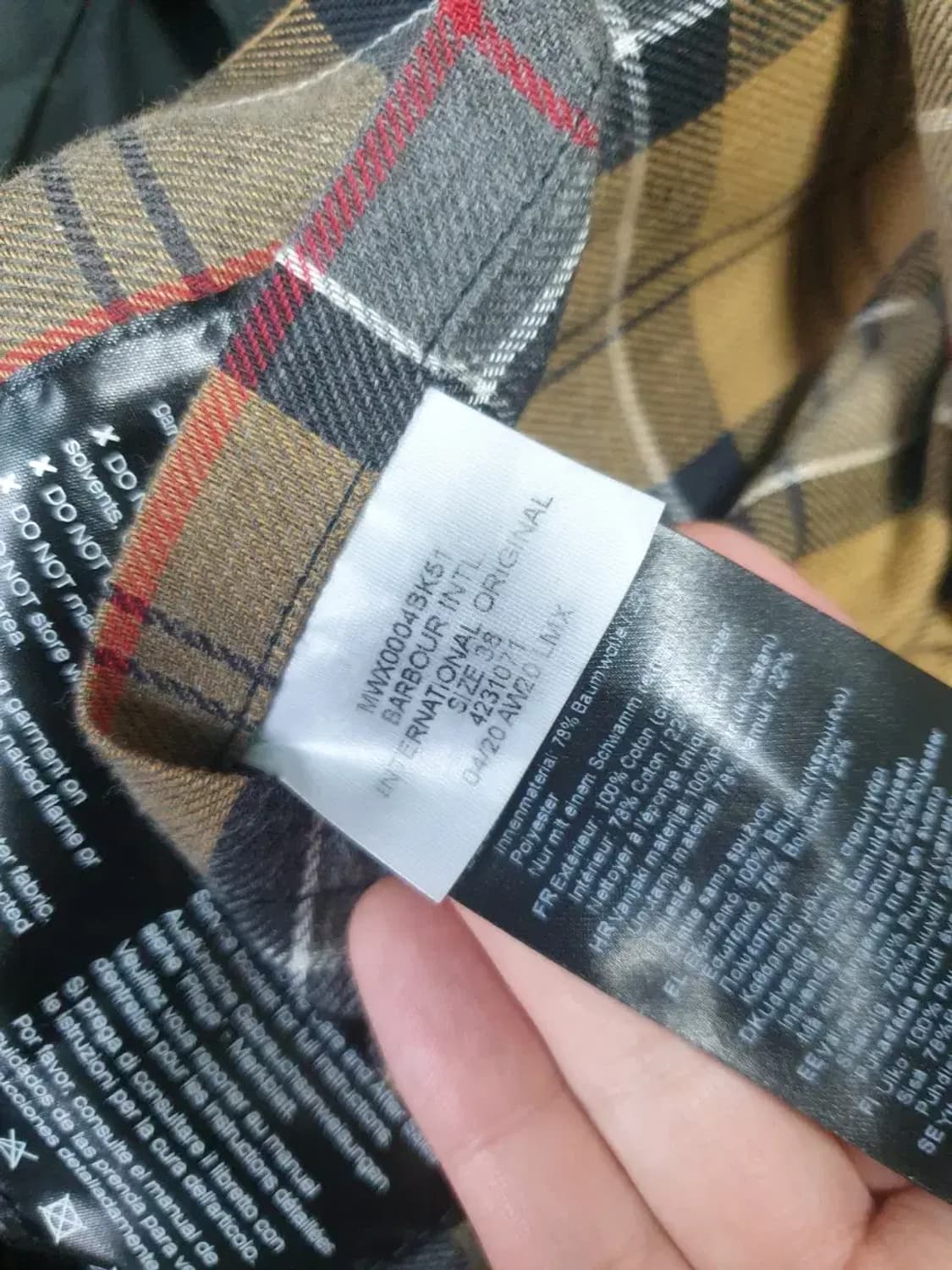 바버 인터네셔널 A7 왁스자켓 38 상품이미지5