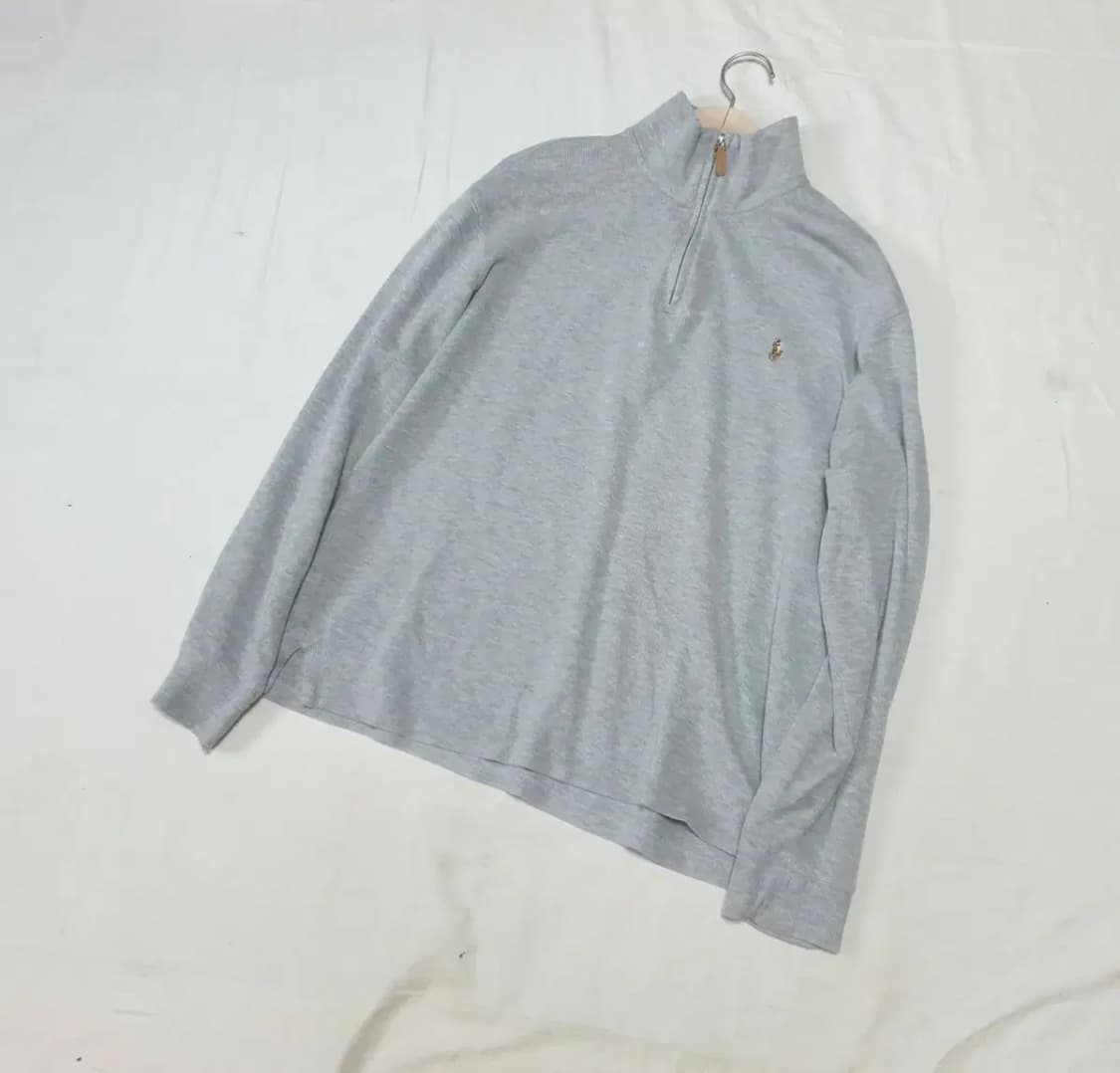 폴로 랄프로렌 그레이 하프넥 집업 상품이미지1