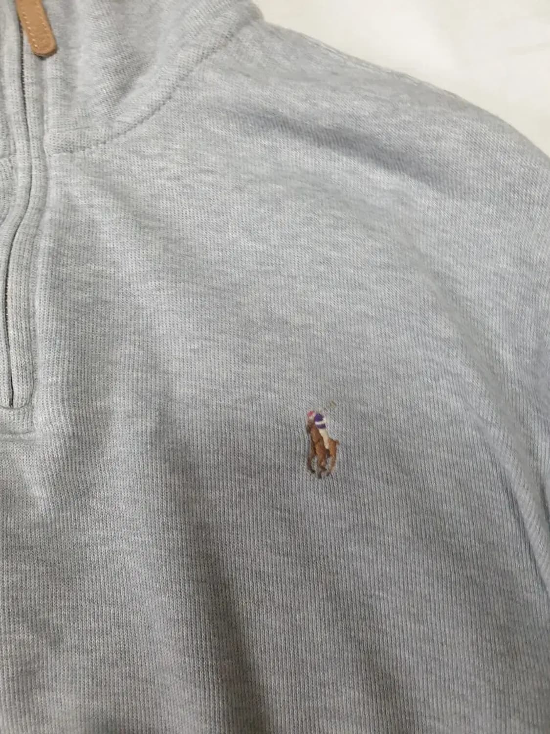 폴로 랄프로렌 그레이 하프넥 집업 상품이미지2