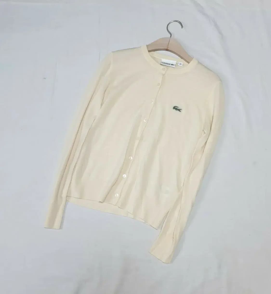 라코스테 베이지 니트 가디건 여성용 상품이미지1