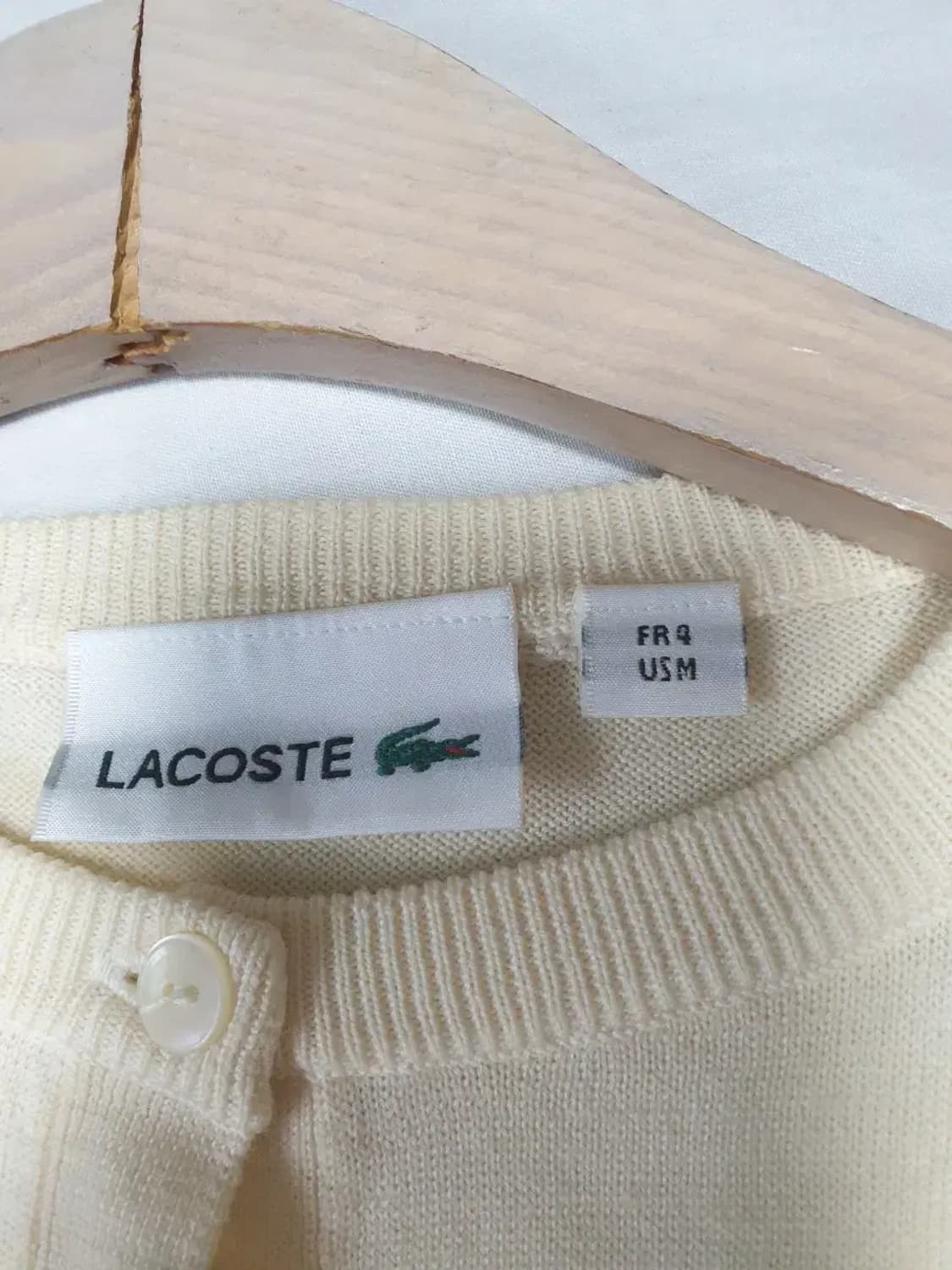 라코스테 베이지 니트 가디건 여성용 상품이미지2