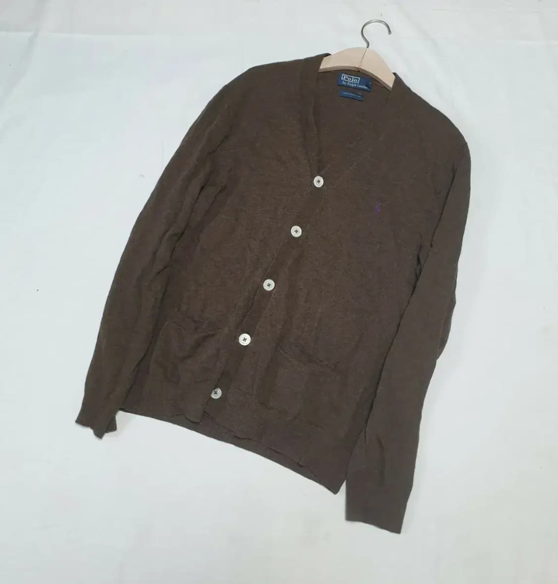 폴로 브라운 니트 가디건 상품이미지1
