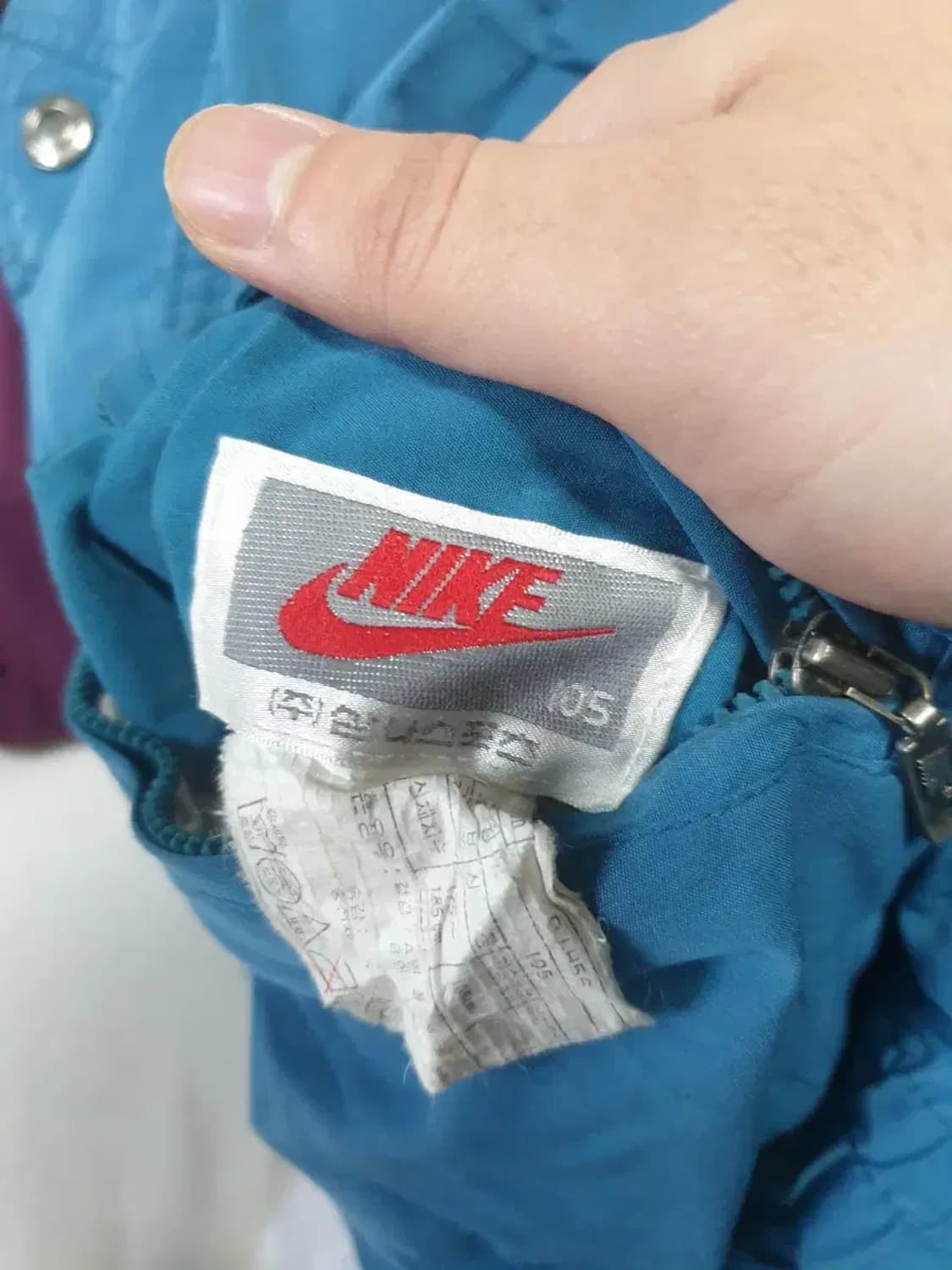 나이키 90s 삼나스포츠 리버시블 패딩 퍼플블루 상품이미지5