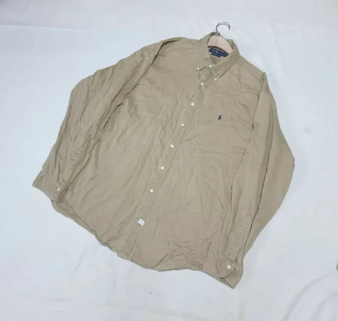 폴로 베이지 솔리드 셔츠 상품이미지1