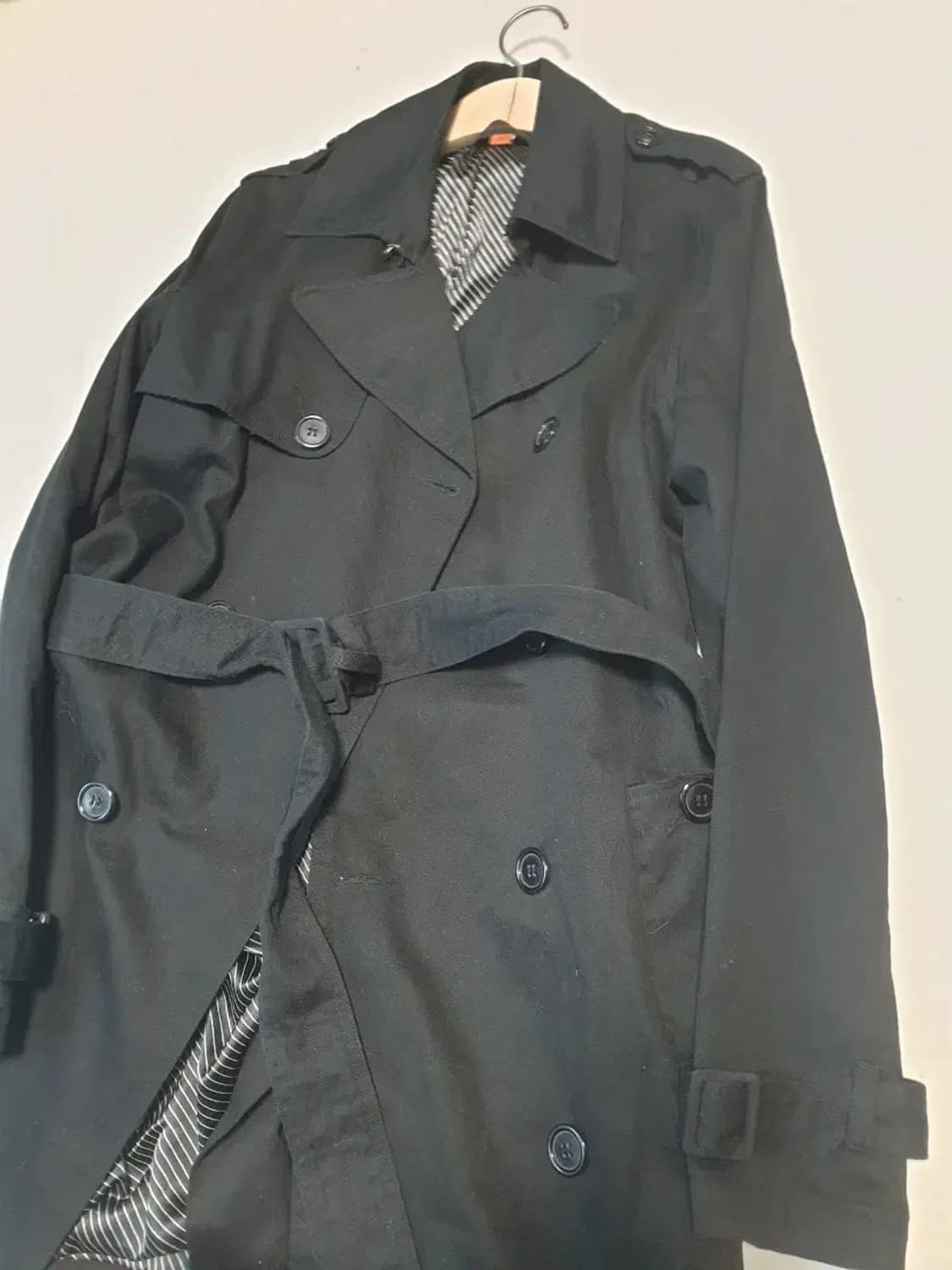 언더커버 블랙 트렌치 코트 구헝 상품이미지2