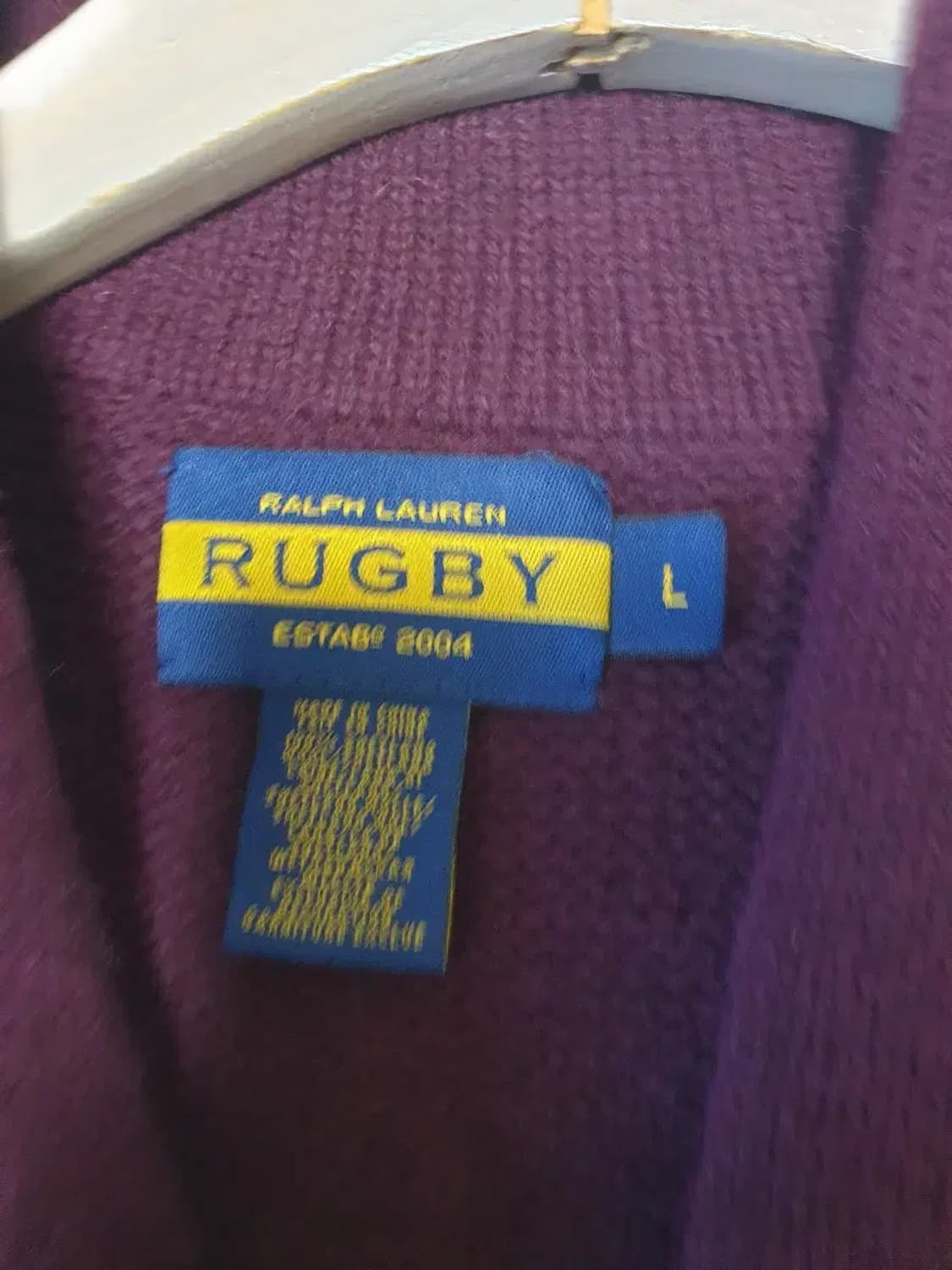 럭비 랄프로렌 패치 니트 가디건 상품이미지2