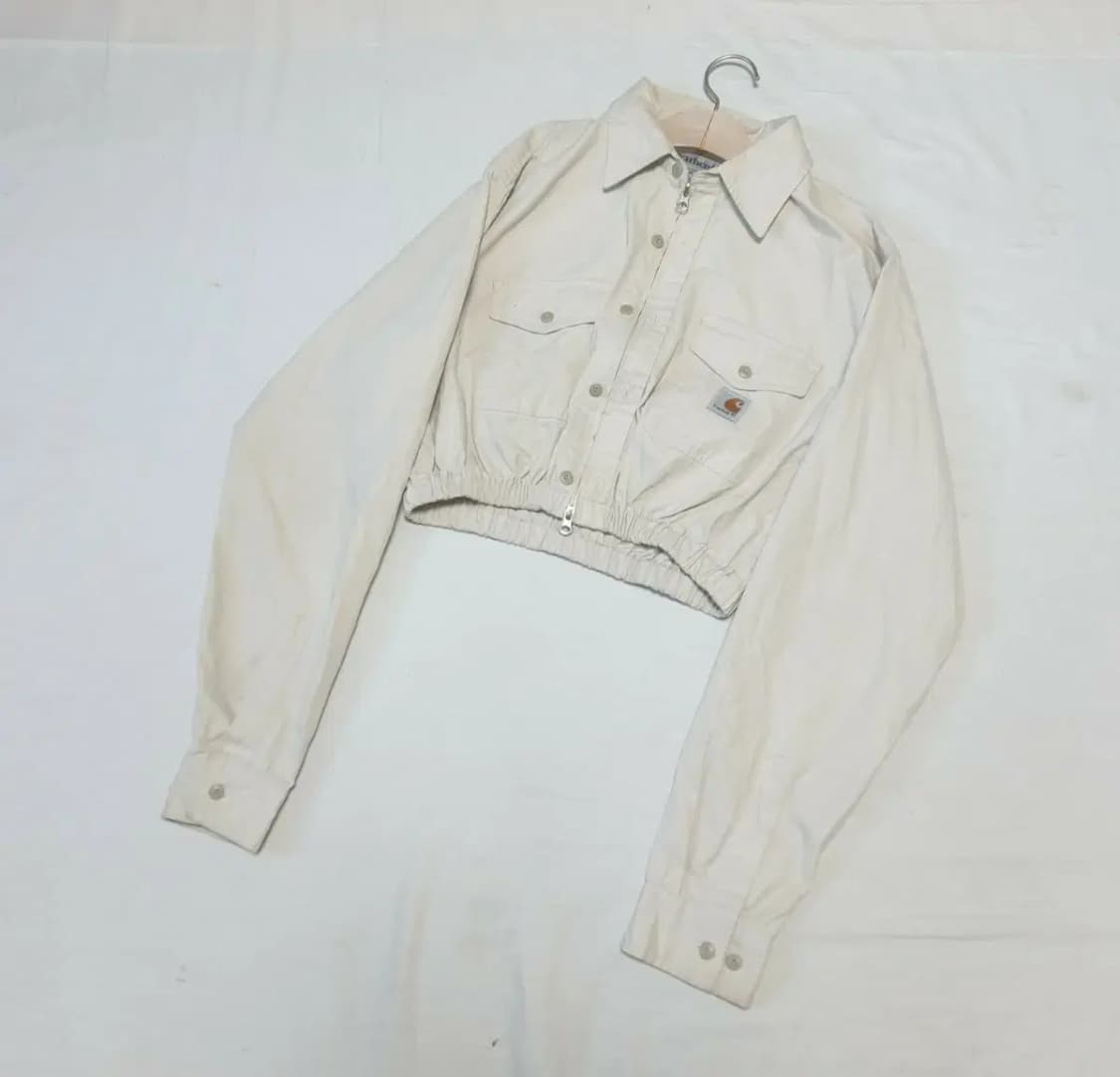 칼하트 크롭 리메이크 자켓 아이보리 상품이미지1