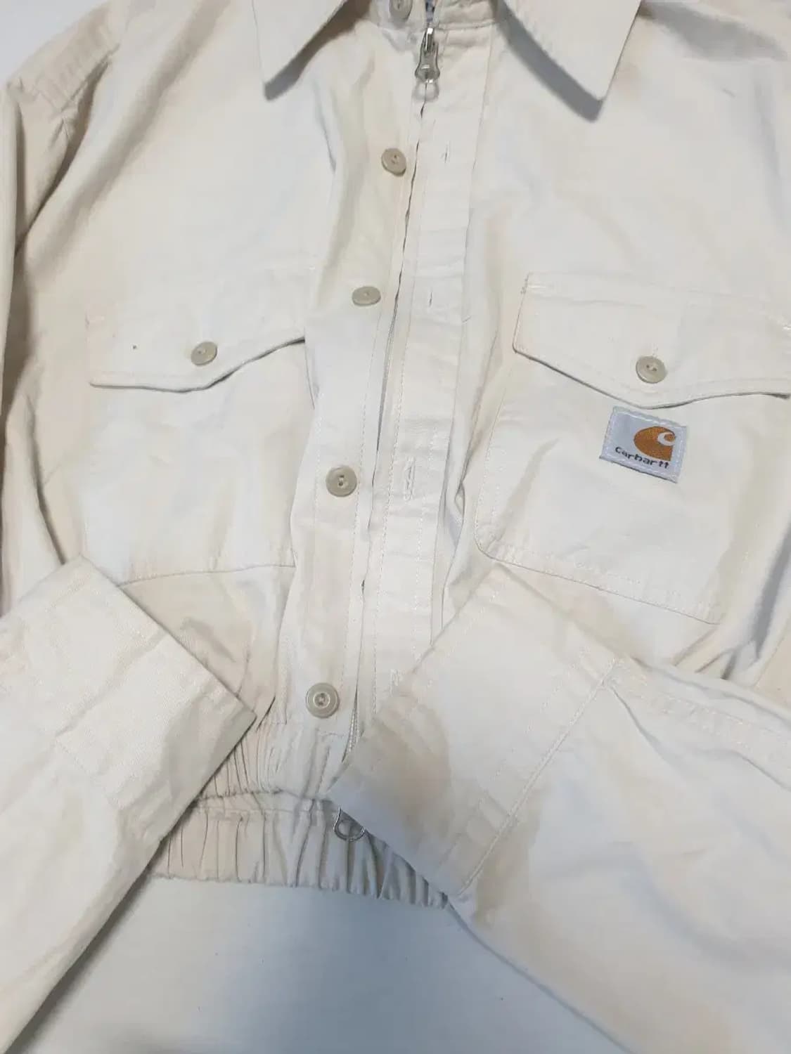 칼하트 크롭 리메이크 자켓 아이보리 상품이미지2