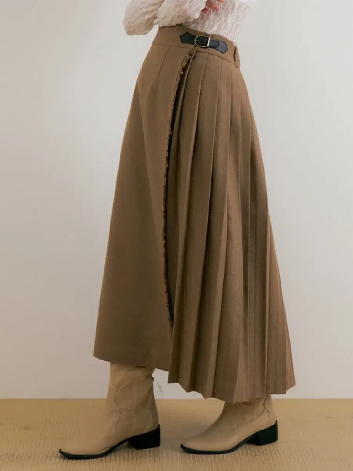 루시르주 울플리츠 스커트 새상품 상품이미지2