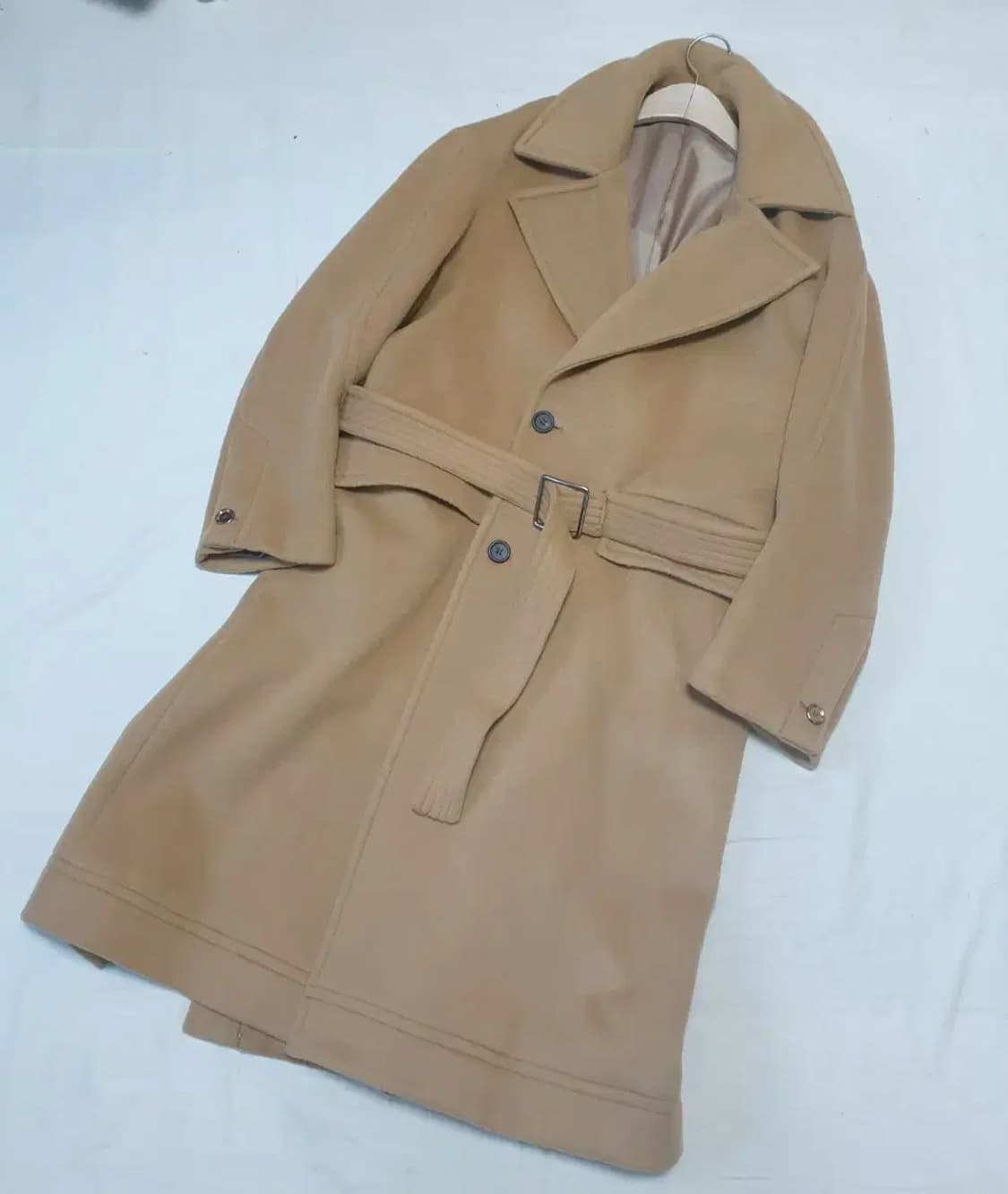 메종미네드 베이지 울 더블 코트 상품이미지1