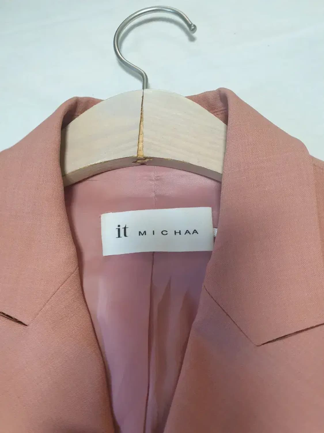 잇미샤 원버튼 연핑크 자켓 상품이미지2