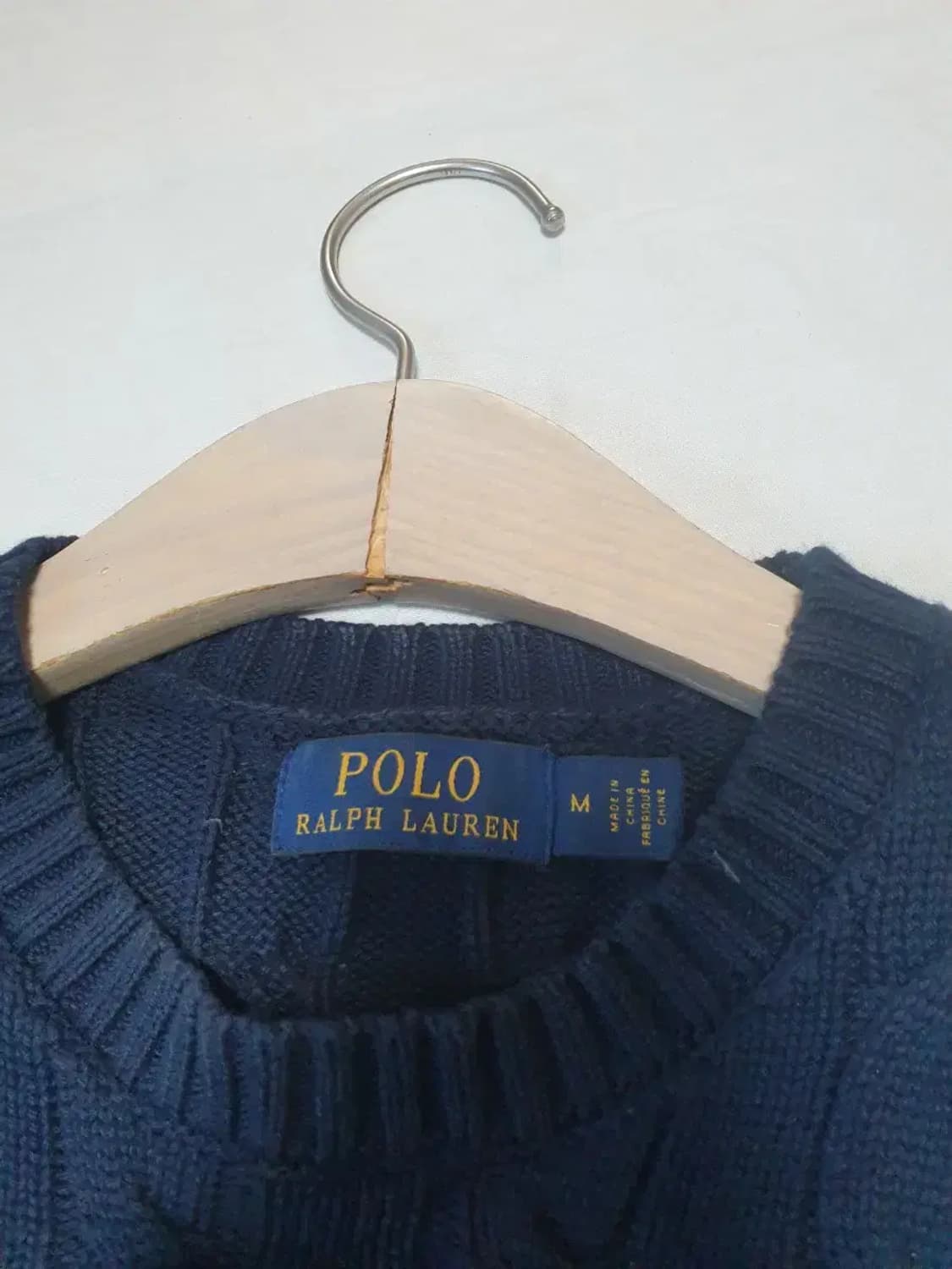 폴로 네이비 케이블 니트 상품이미지2