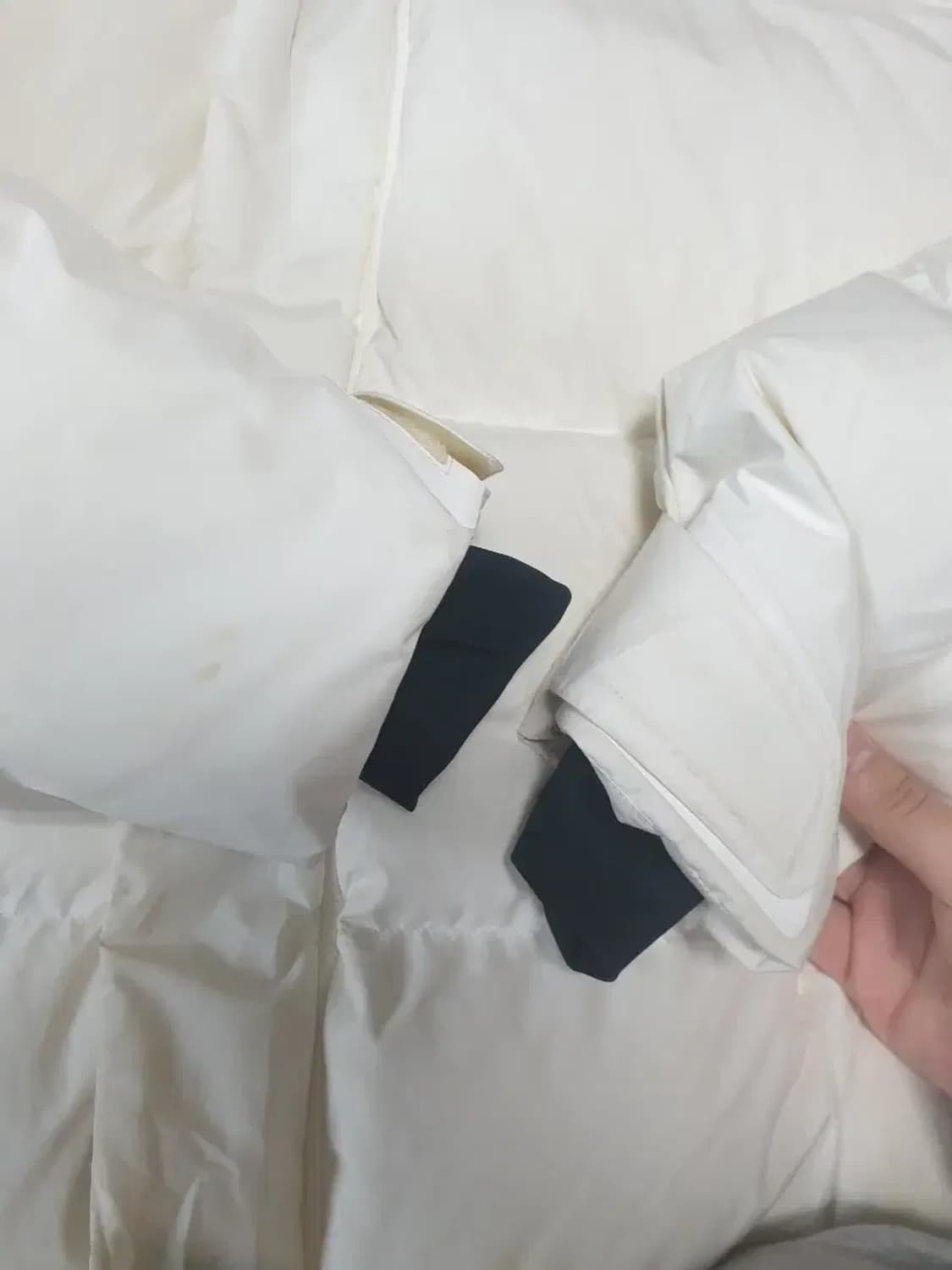 아이더 화이트 구스다운 롱패딩 상품이미지4