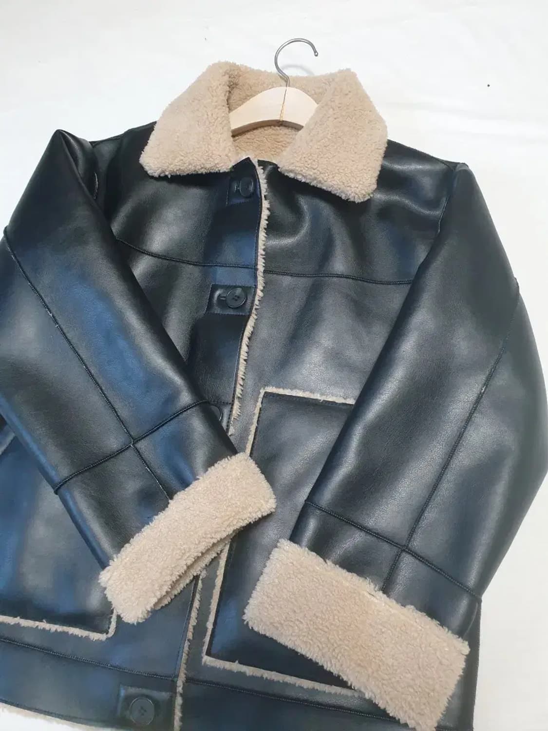 스페로네 비건레더 무스탕 여성 상품이미지2