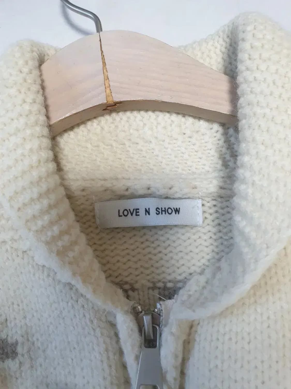 러브앤쇼 코위찬 니트 집업 상품이미지3