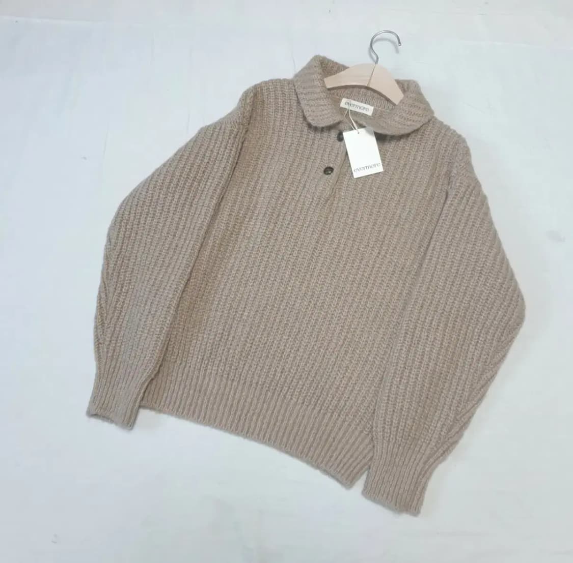 에저모어 브라운 카라 니트 상품이미지1