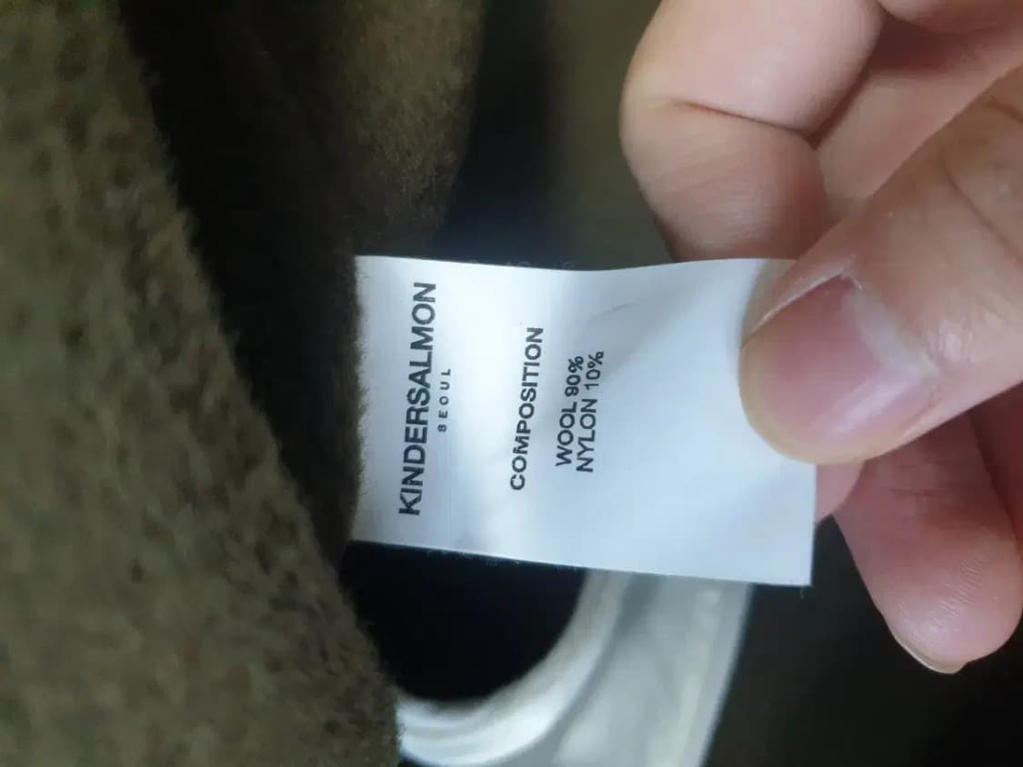 킨더살몬 올리브카키 울 코트 상품이미지4