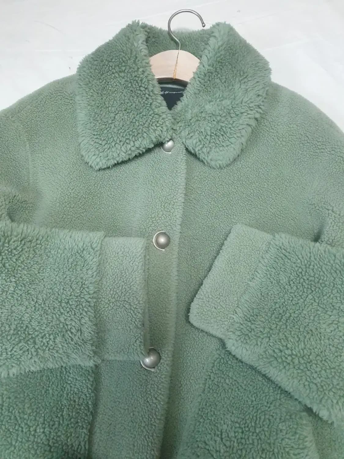 에고이스트 테디베어 롱 무스탕 코트 상품이미지2