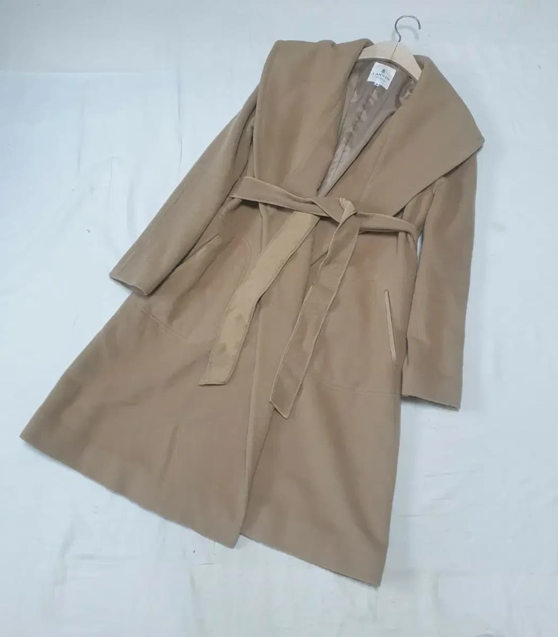 랑방 베이지 케이프 숄카라 코트 상품이미지1