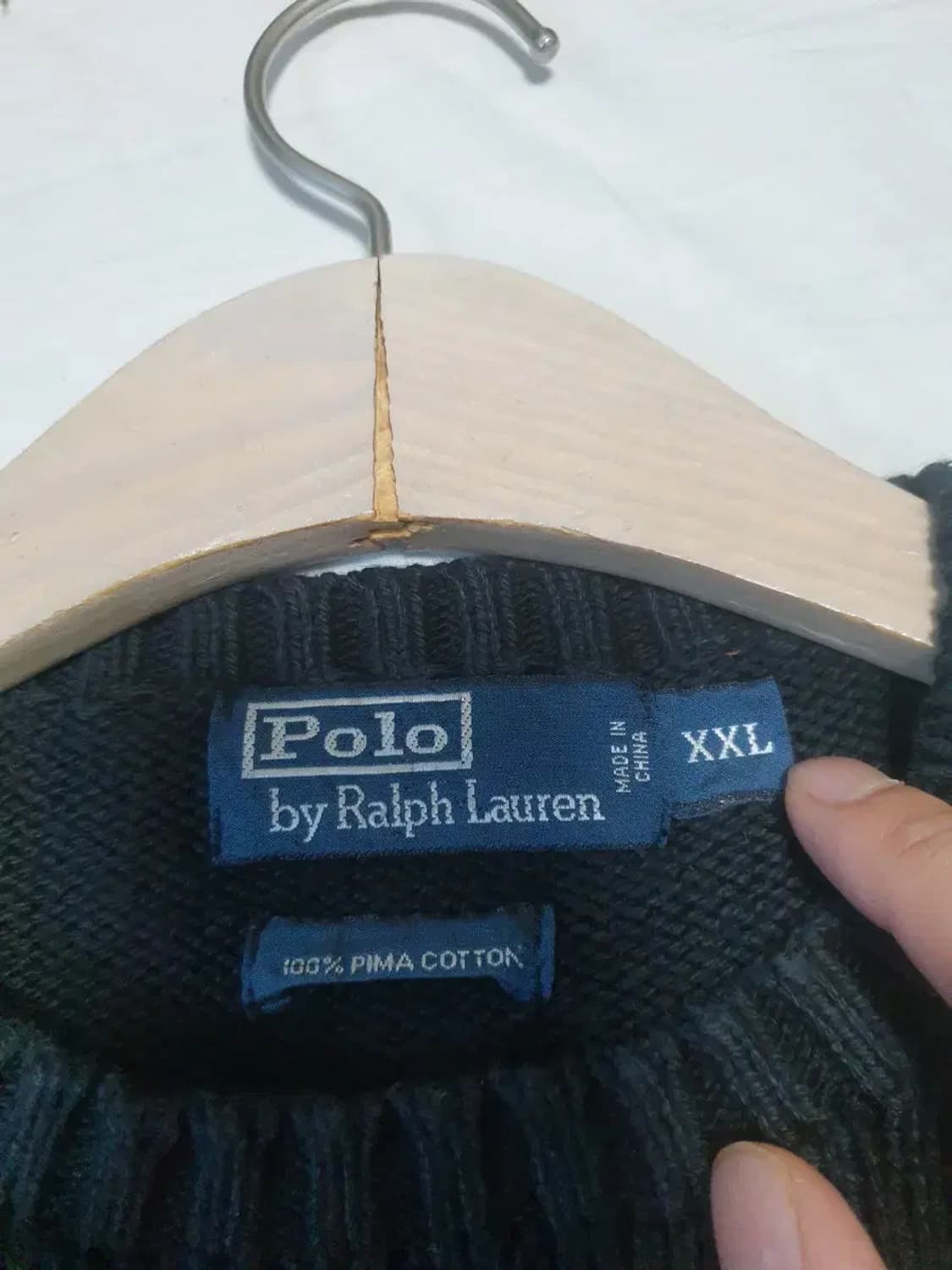 폴로 블랙 피마코튼 헤비 니트 상품이미지2